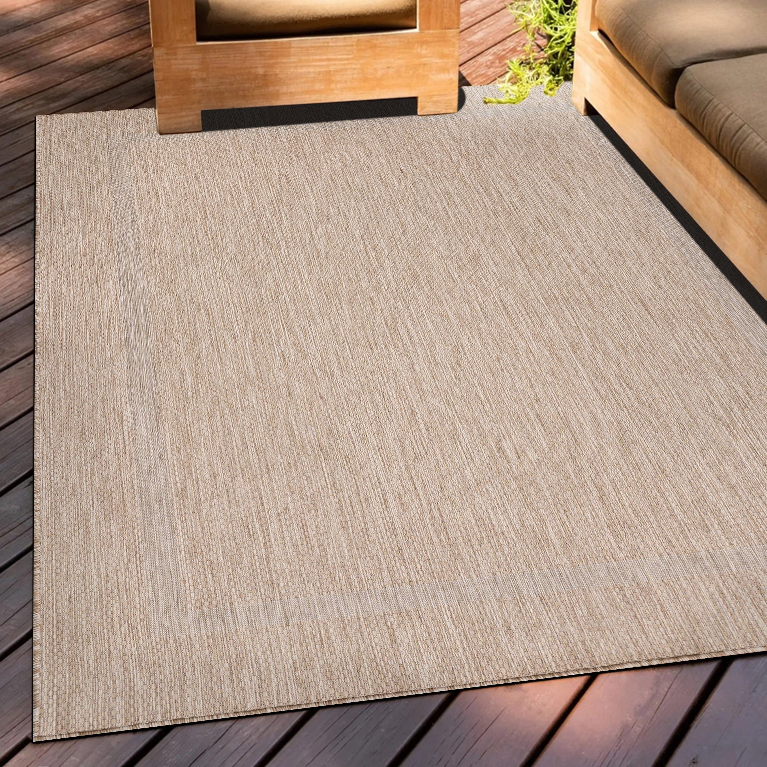 Teppich Unicolor - Einfarbig, Teppium, Läufer, Höhe: 5 mm, Teppich Küche, Balkon, Terrasse Beige