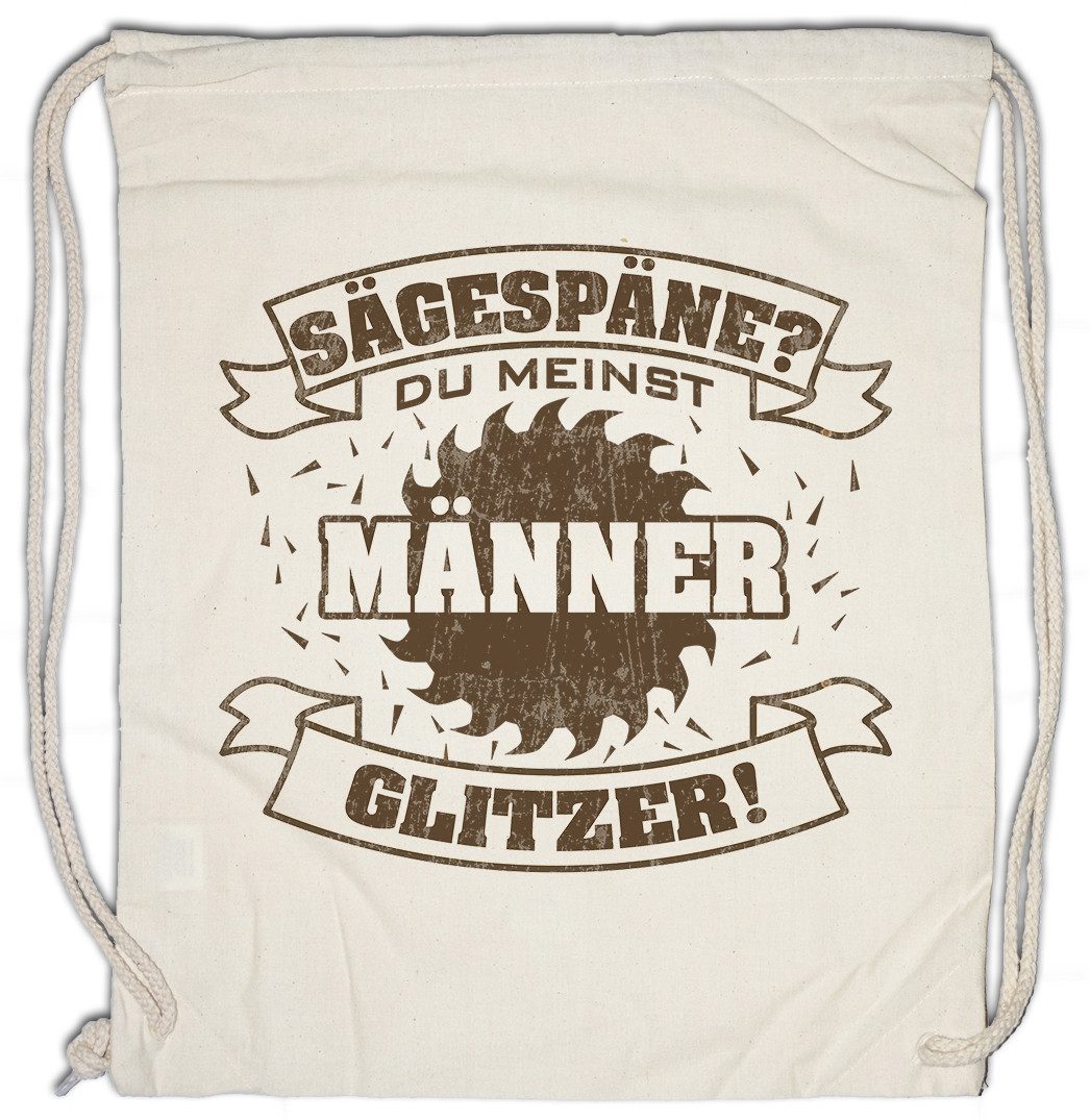 Urban Backwoods Turnbeutel Sägespäne Männerglitzer Turnbeutel Schreiner Tischler Meister Holz (1-tlg), Handwerk Hobby Fun Beruf