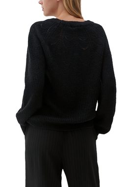 QS Strickpullover Pullover mit Ajourmuster