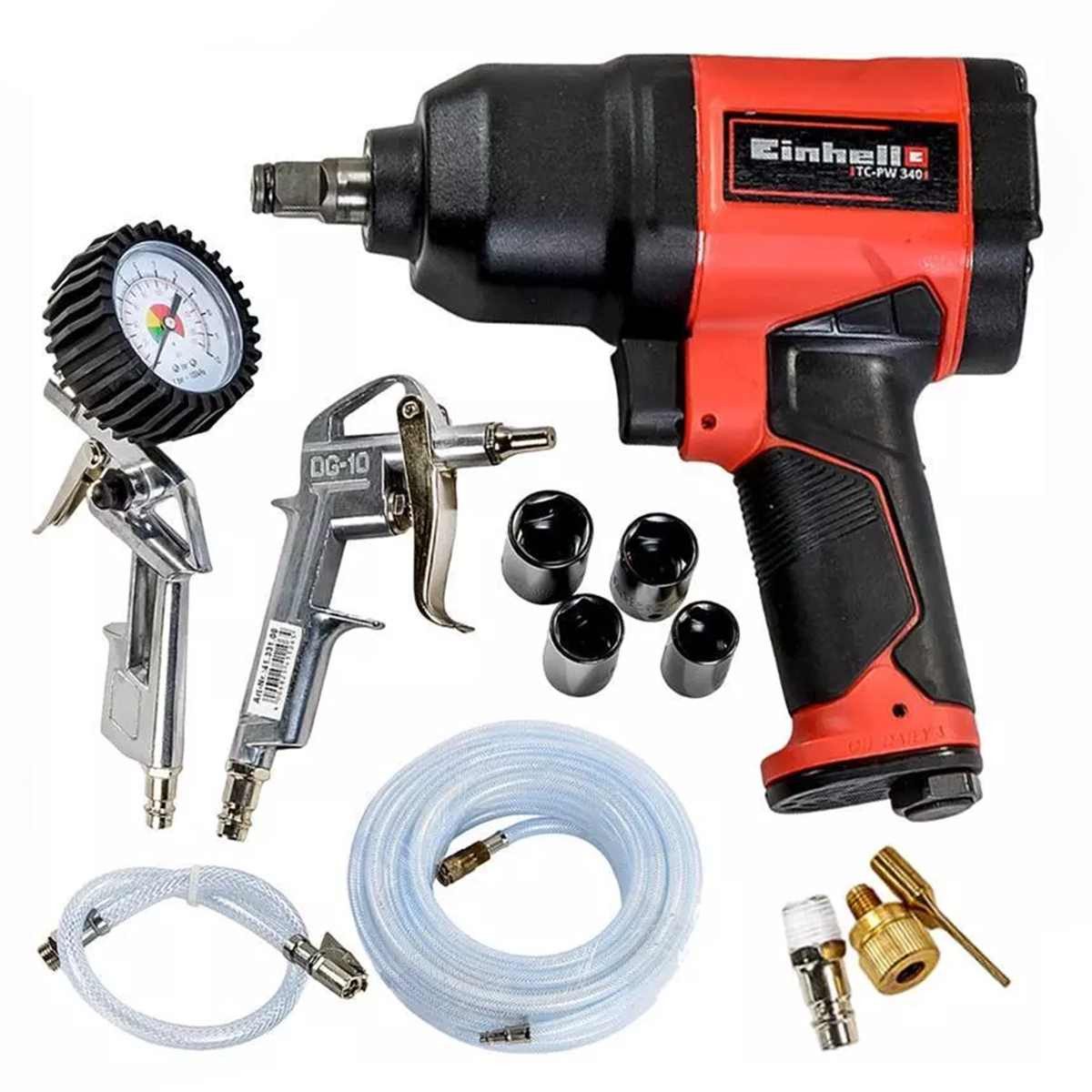 Einhell Druckluftgeräte-Set 10-tlg.Set Druckluft-Schlagschrauber, Ausblaspi günstig online kaufen
