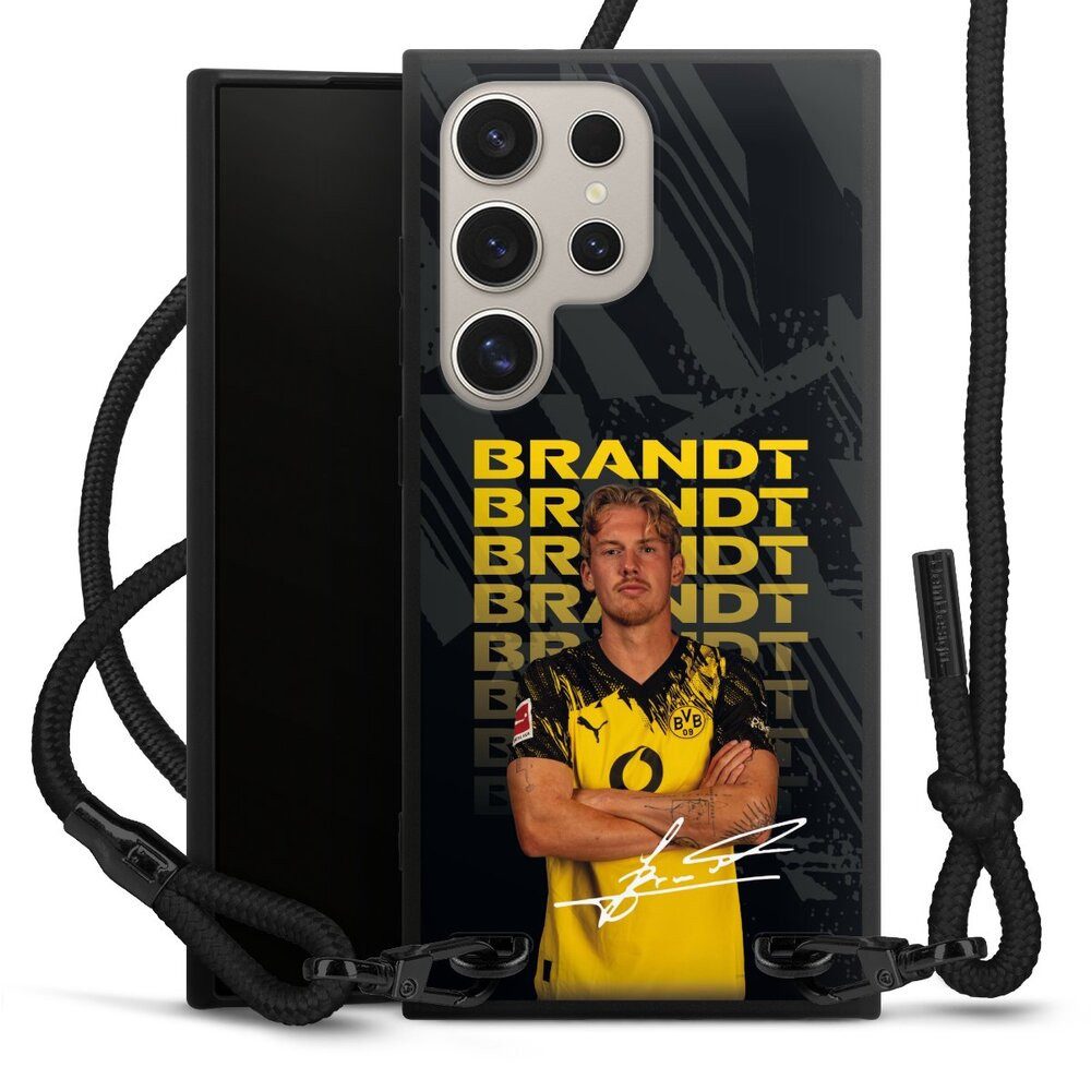 DeinDesign Handyhülle Borussia Dortmund Julian Brandt BVB Julian Brandt 25/26, Samsung Galaxy S24 Ultra Premium Handykette Hülle mit Band