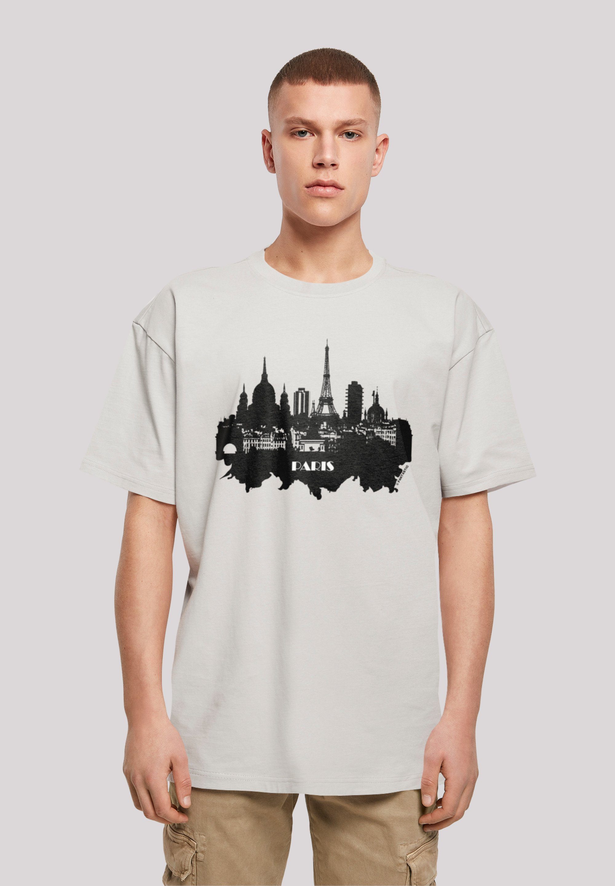 F4NT4STIC T-Shirt PARIS SKYLINE OVERSIZE TEE Print lightasphalt
