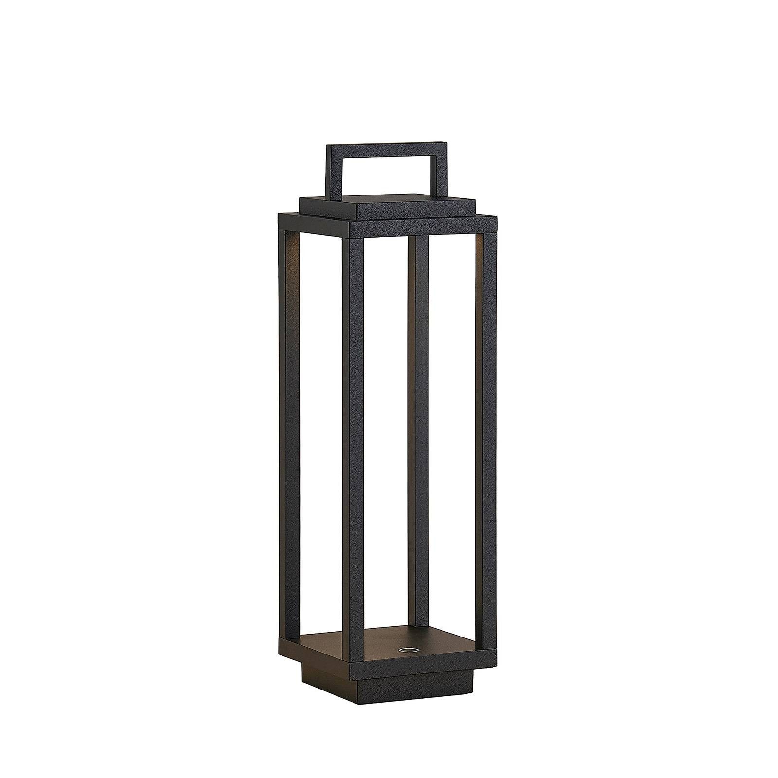 Lucande Außen-Stehlampe Mirina, LED, Metall, Schwarz warmweiß IP54, LED - 2,2 W gesamt, warmweiß