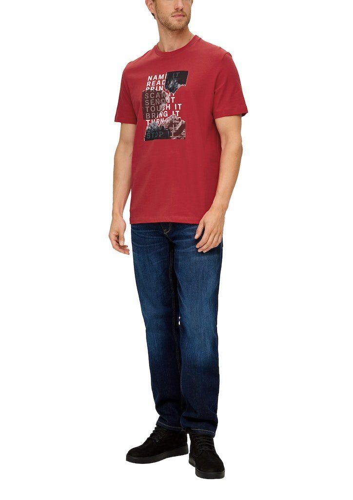 s.Oliver Kurzarmshirt T-Shirt red placed