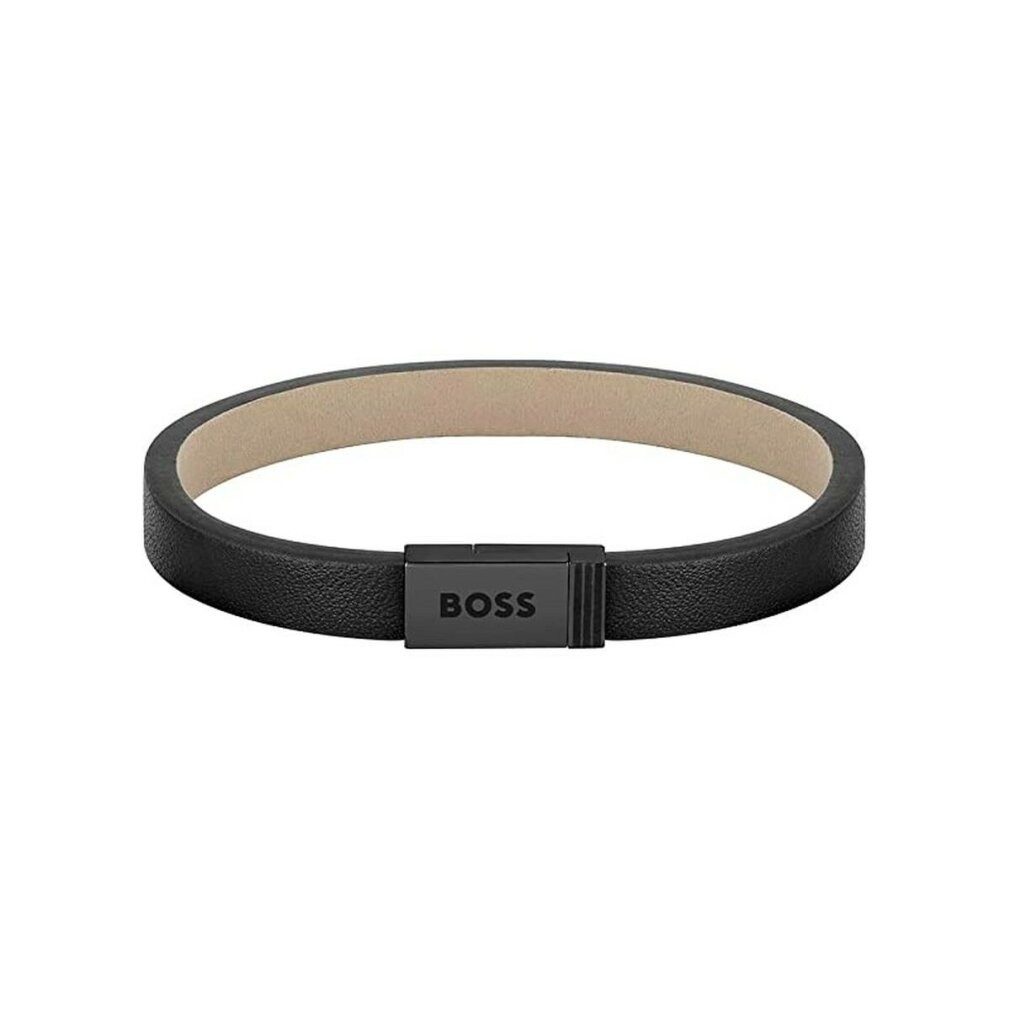 Armband Jace 1580337 modernes schwarzes Lederarmband - Länge: 17,5 cm