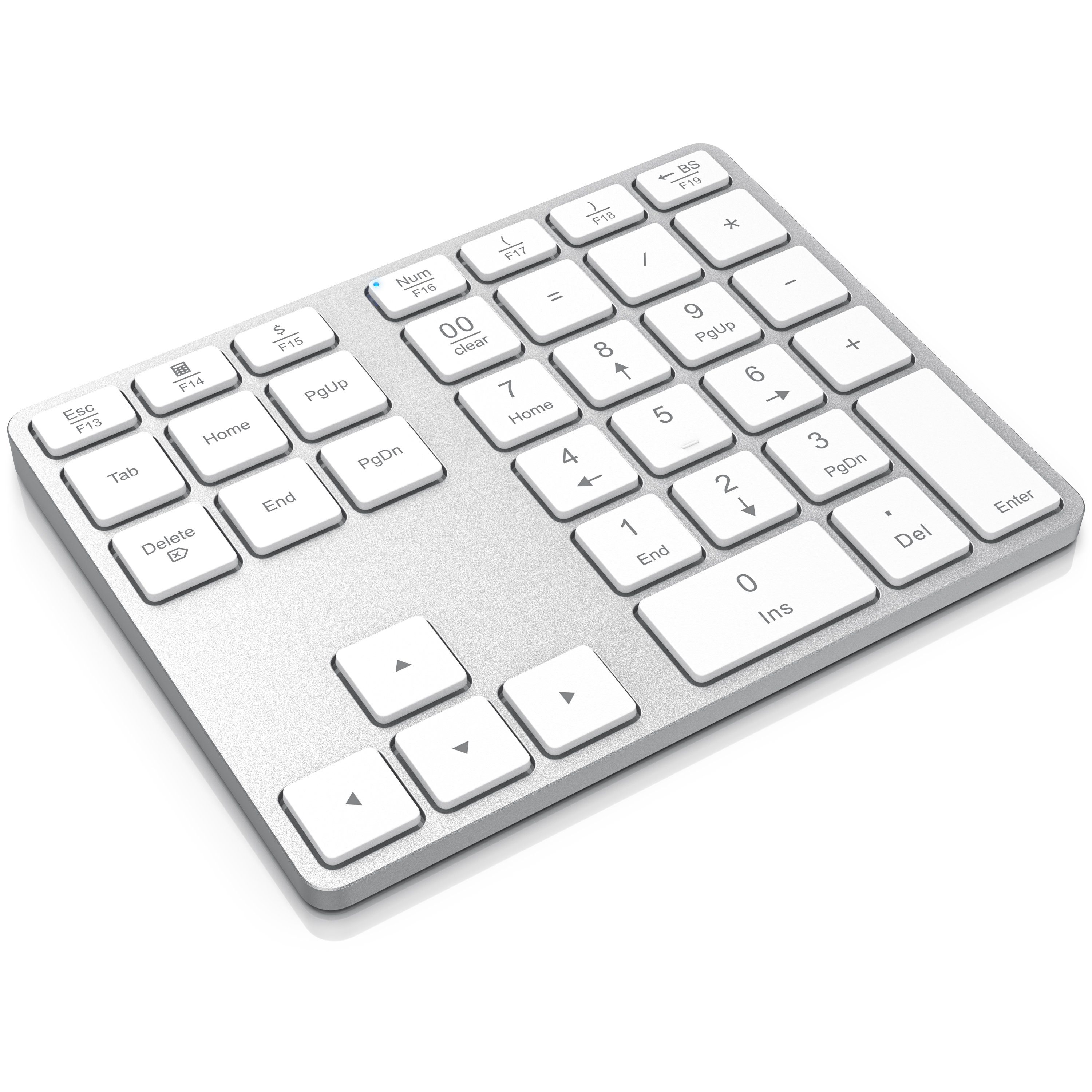 Aplic Wireless-Tastatur (Bluetooth Numpad, Wireless Ziffernblock, Aluminium Keypad)