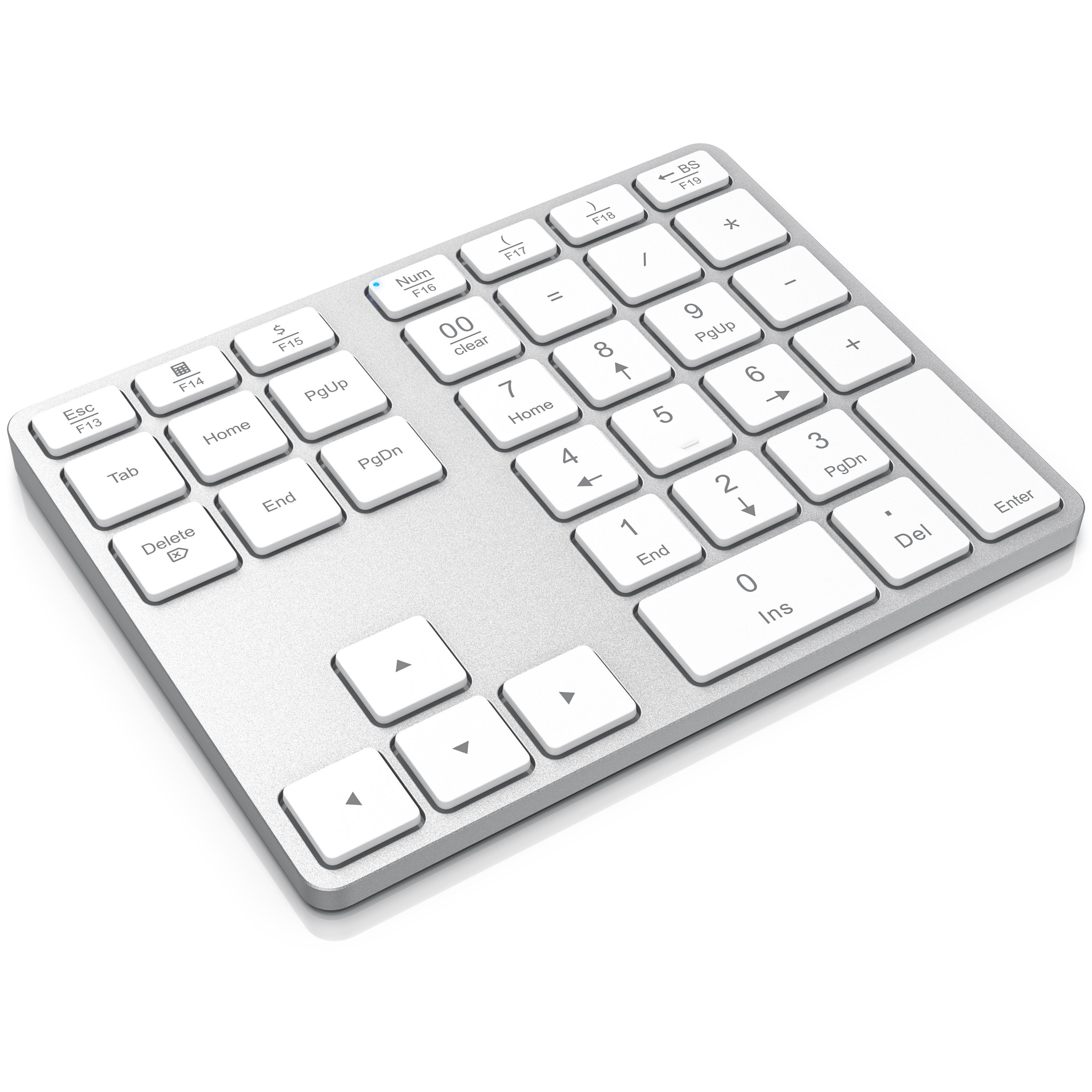 Aplic Wireless-Tastatur (Bluetooth Numpad, Wireless Ziffernblock, Aluminium  Keypad)