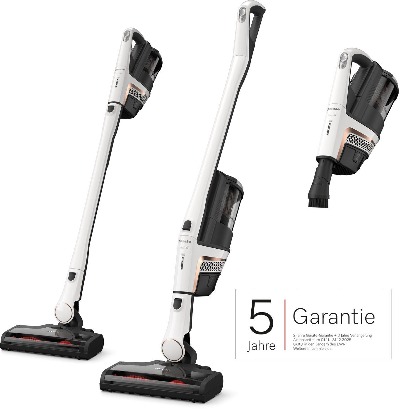 Miele Akku-Handstaubsauger Miele Triflex HX2, 66 W, beutellos, 60 Minuten Laufzeit, Lotosweiß