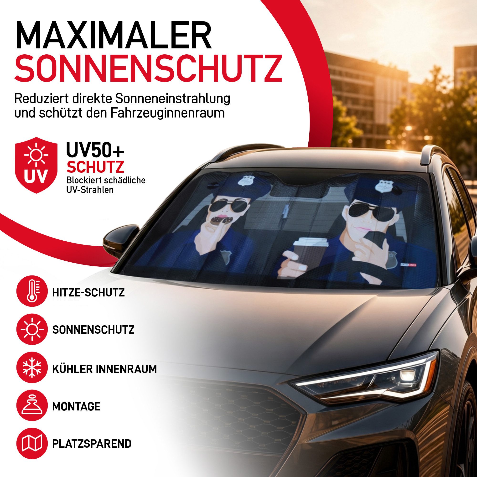 OKCars Frontscheibenabdeckung 130x70cm