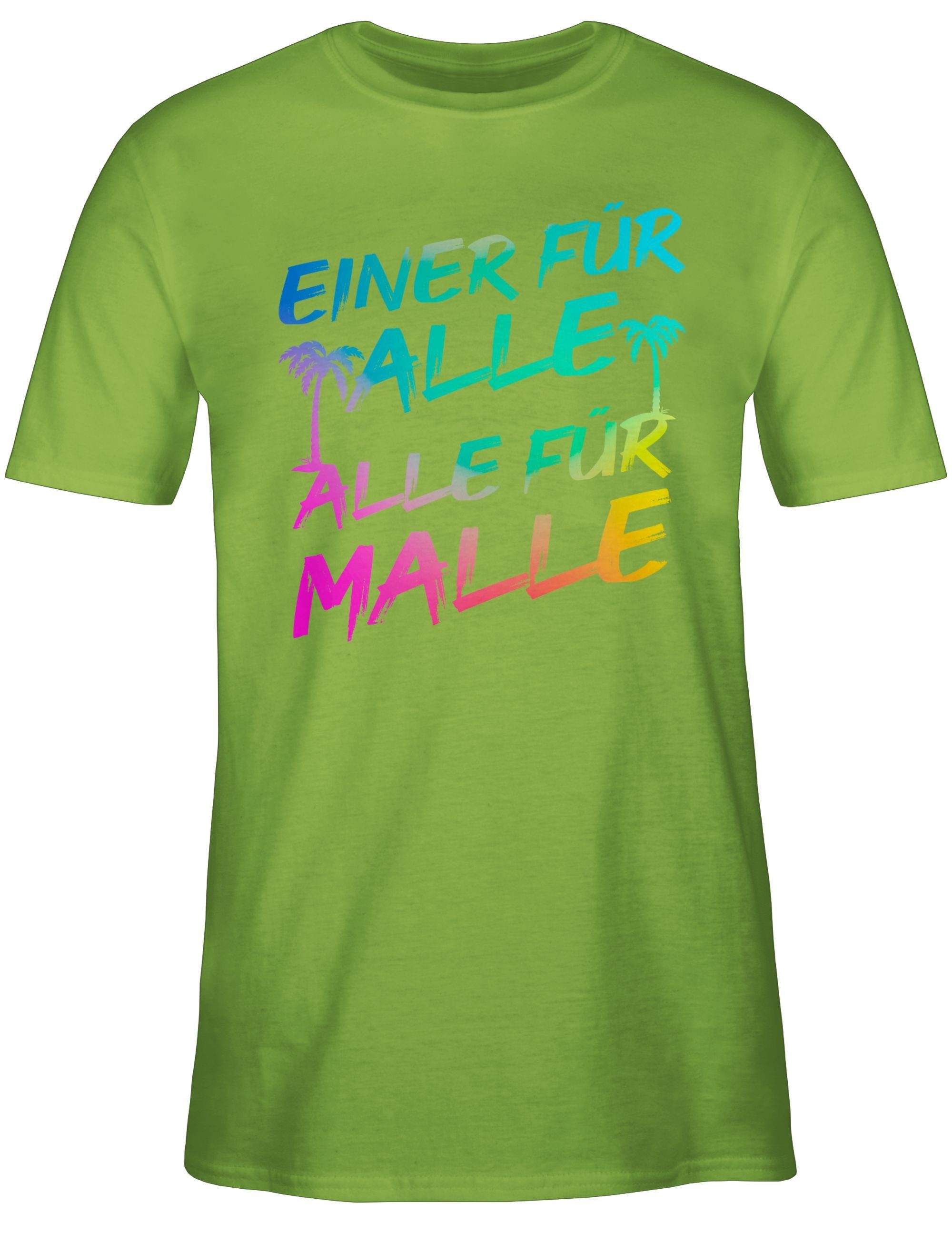 Herren Hellgrün für Einer Malle für T-Shirt Alle Alle Shirtracer für - 03 Malle Sommerurlaub alle