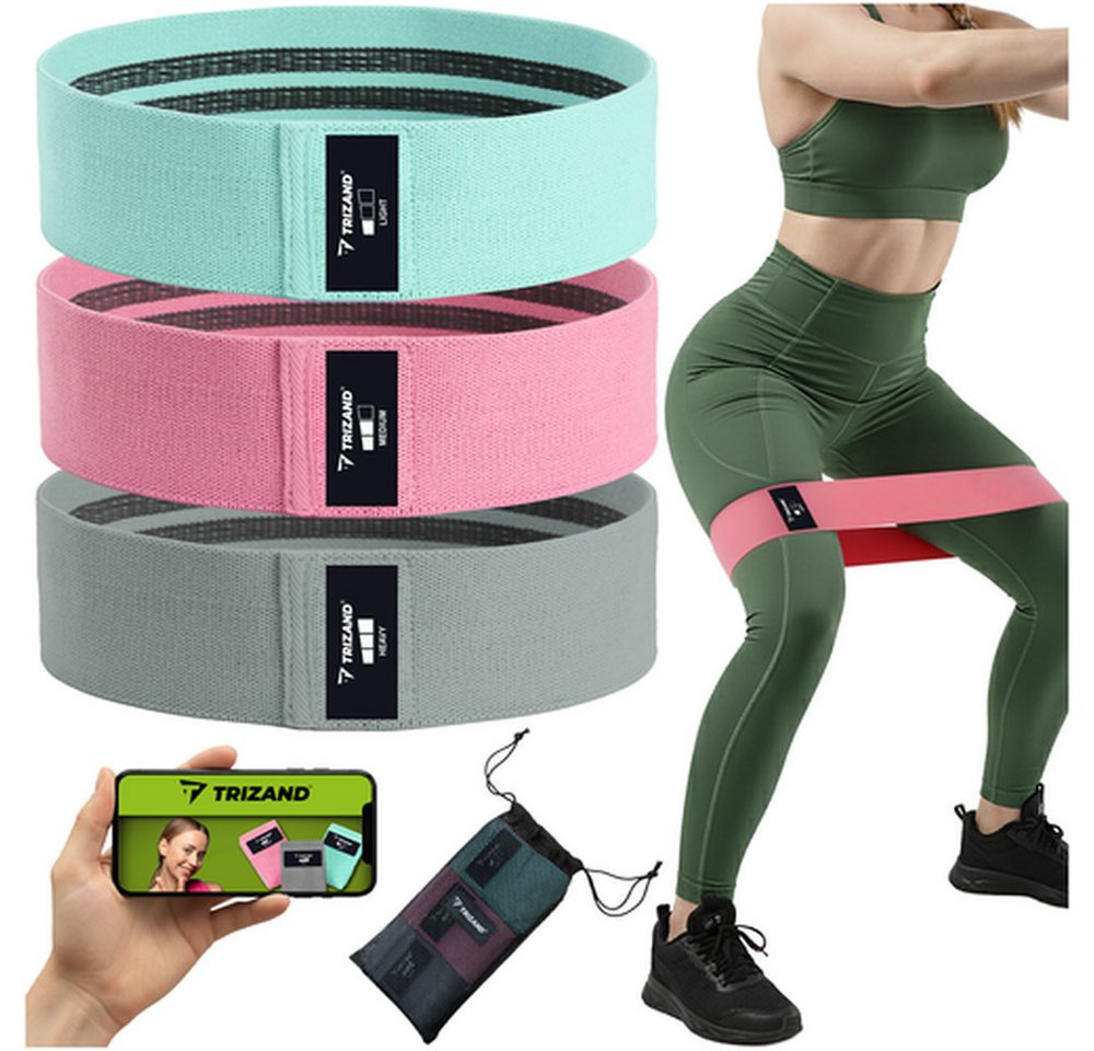 Trizand Gymnastikbänder Fitnessbänder Widerstandsbänder 8-31 kg, Beine, Gesäß, Bauch, Rücken und effektives Ganzkörpertraining