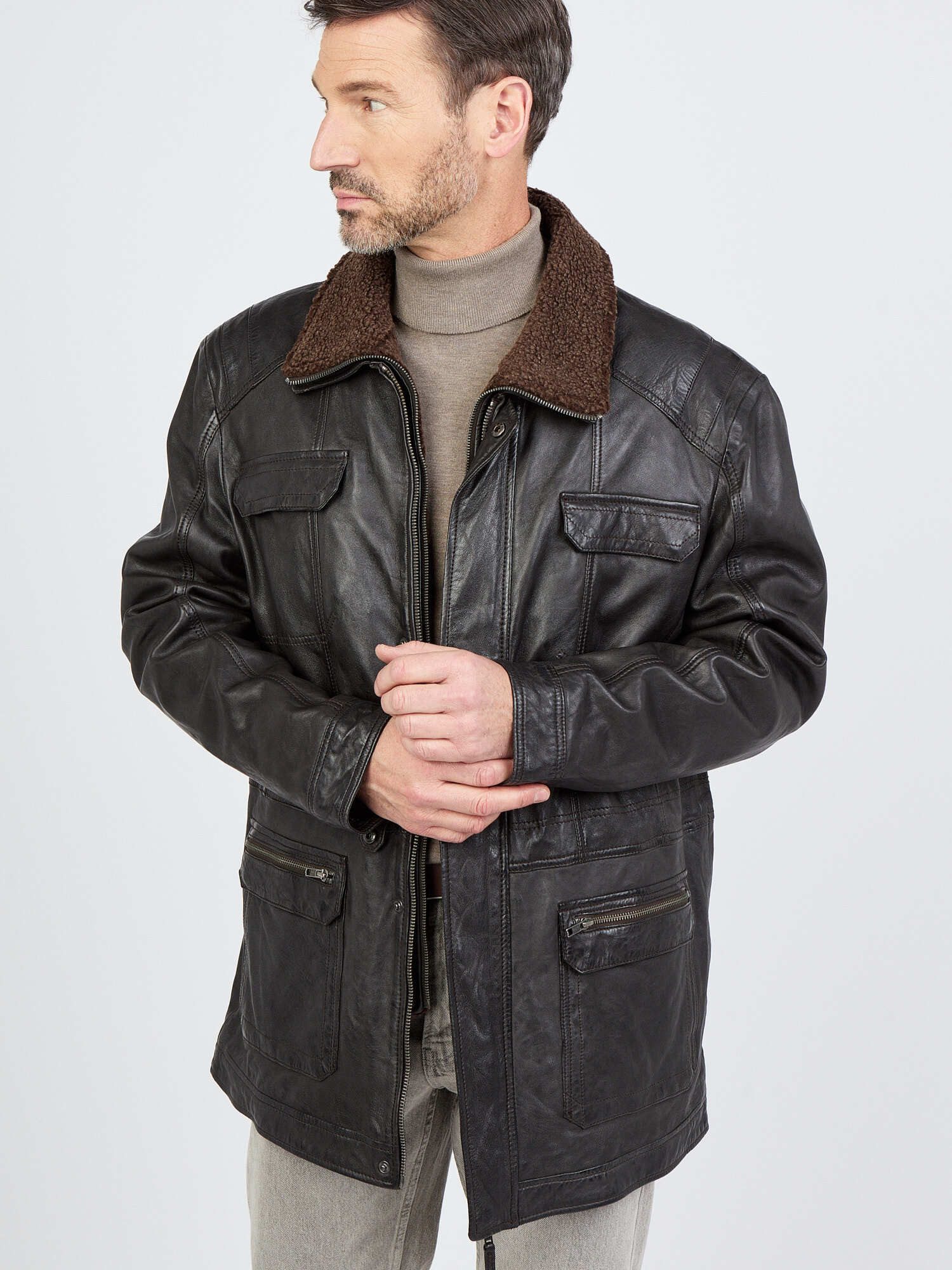 JCC Ledermantel 41607