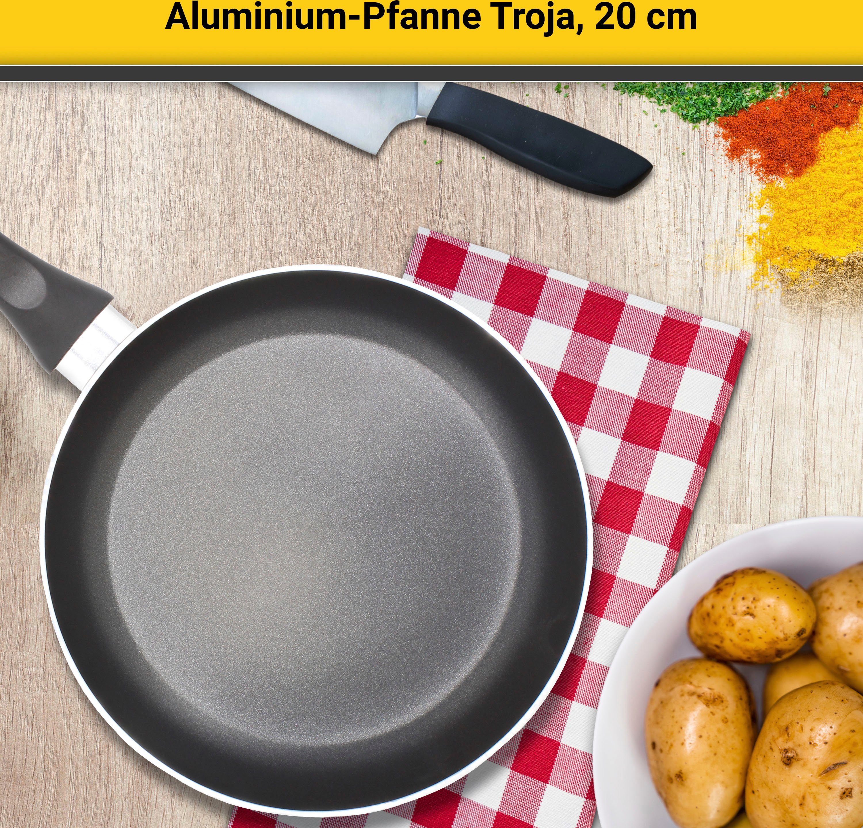 Krüger Bratpfanne Aluminium Pfanne Troja, Aluminium (1-tlg), für Induktions-Kochfelder geeignet