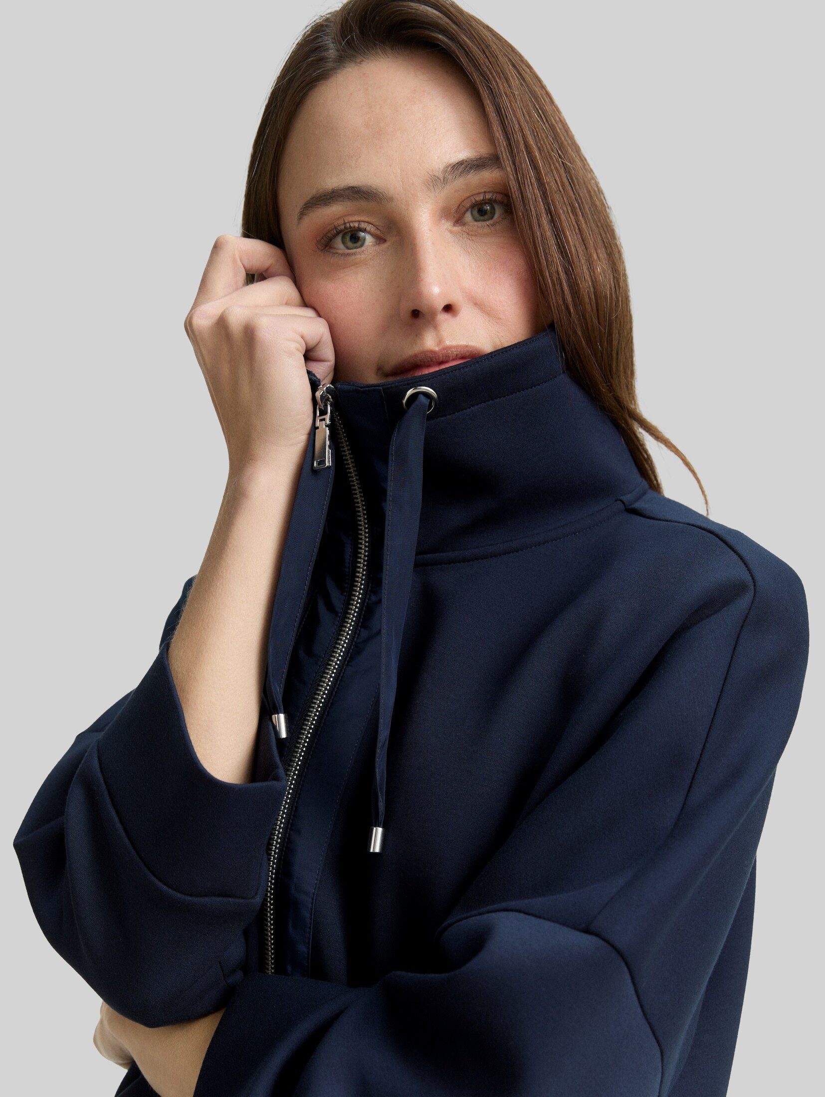 TOM TAILOR Sweatjacke Strick & Sweatshirts Boxy Fit Scuba Sweatjacke – Bild 4 von 5
