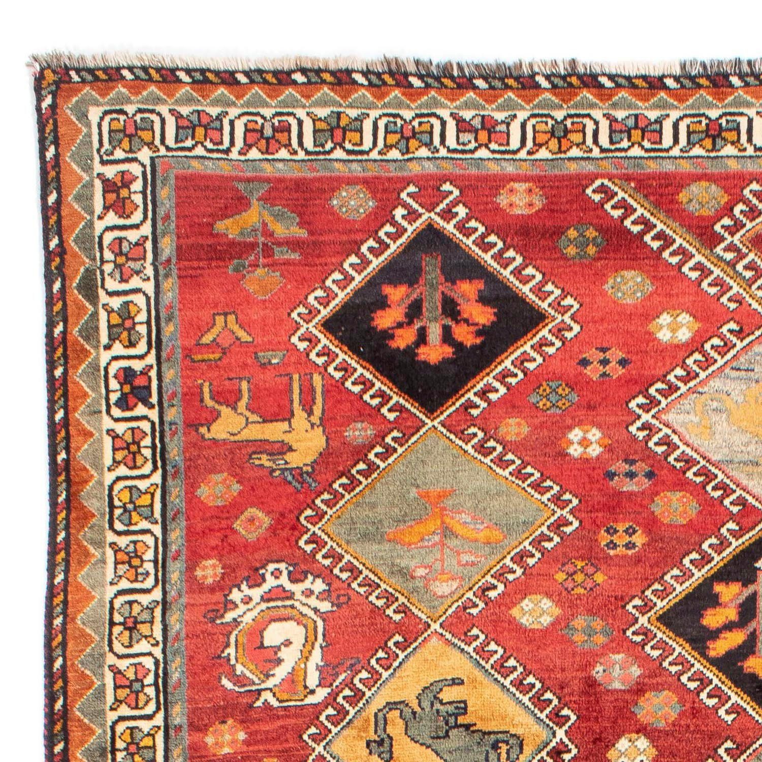 Rosso rechteckig, 205 Wollteppich 10 mm, Höhe: morgenland, x 289 mit Unikat Zertifikat Nomadisch Shiraz cm,