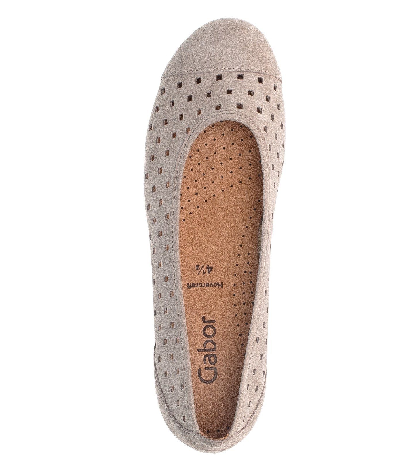 Nubukleder 12) / Ballerinas Gabor Ballerina (leinen Beige