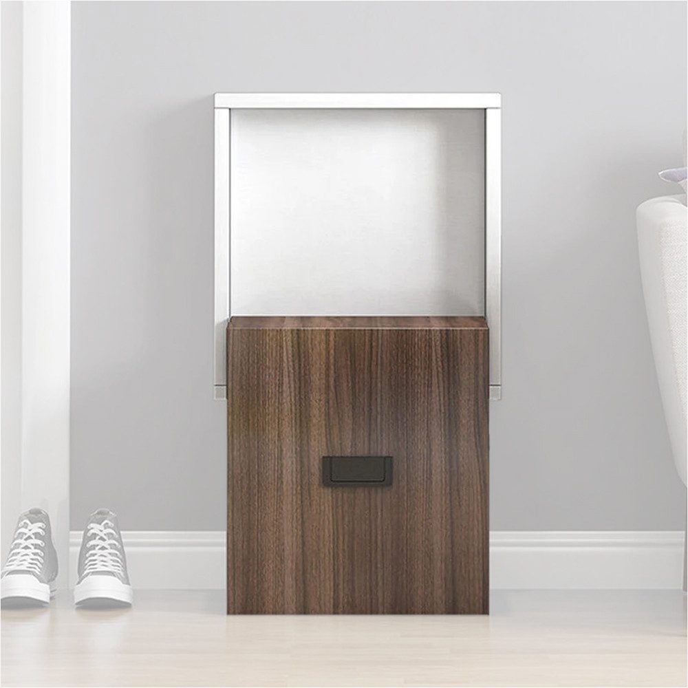 Divit Regal Wand Klapphocker WK11 Schuhwechsel Hocker braun