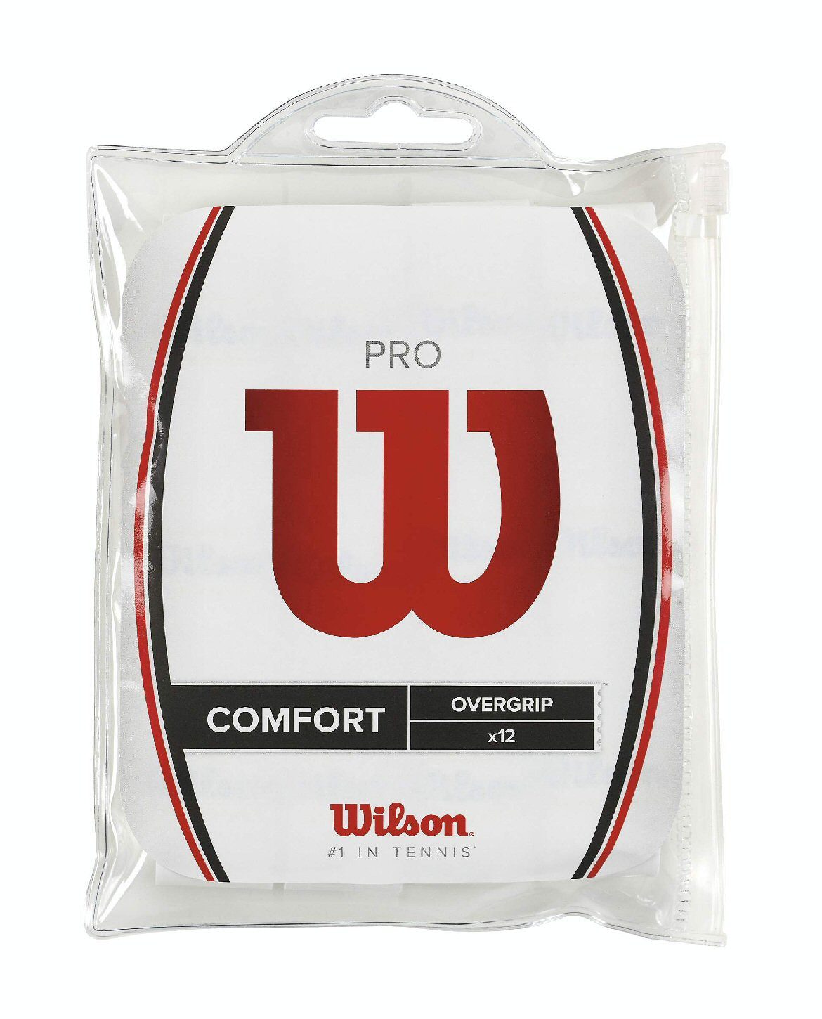 Wilson Griffband Overgrip Pro 0.6mm (Komfort/glatt/leicht haftend) weiss 12er