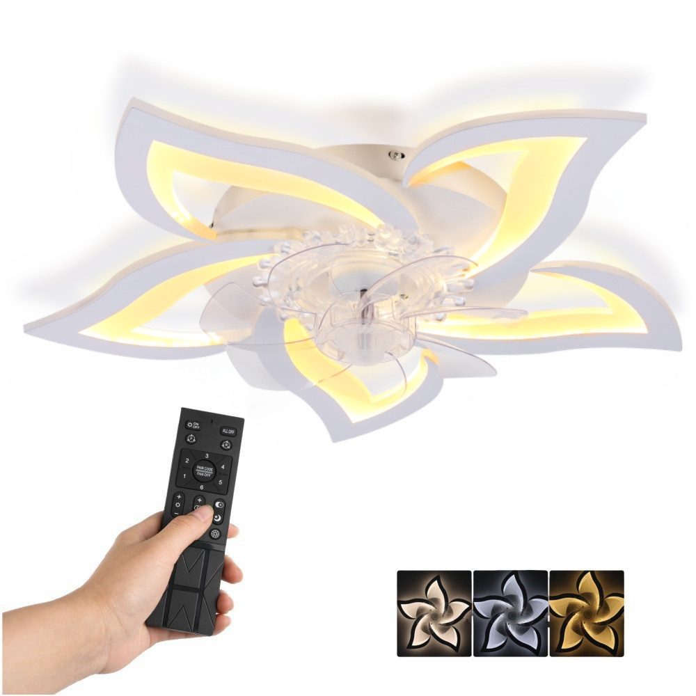 WILGOON LED Deckenleuchte 60W LED Deckenventilator günstig online kaufen