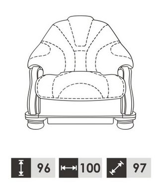 JVmoebel Wohnzimmer-Set Klassische Garnitur 3+2+1 Sitzer Sofagarnitur Sofa 100% Leder Sofort, (3-St., 3 Sitzer / 2 Sitzer / 1 Sitzer), Made in Europe