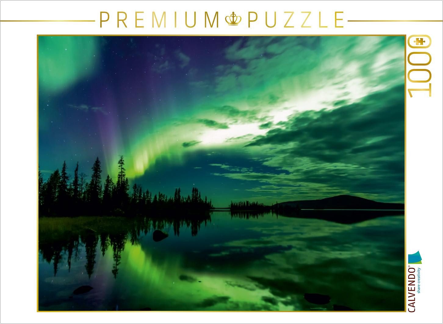 CALVENDO Puzzle CALVENDO Puzzle Polarlicht über dem Jerisjärvi (Finnland), 1000 Teile, 1000 Puzzleteile