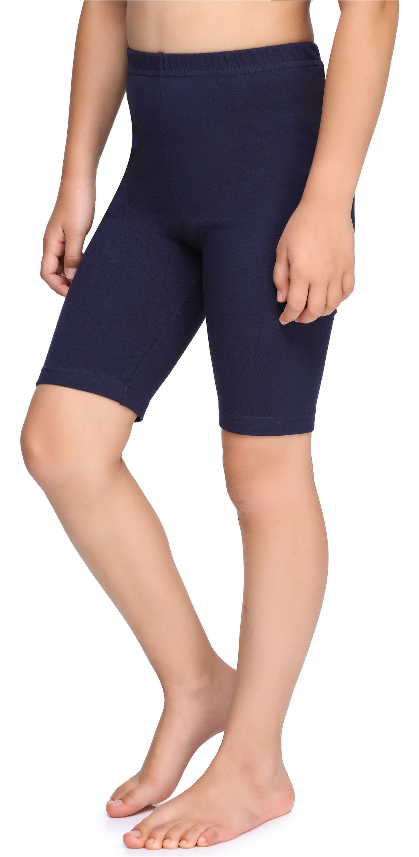 Style Leggings Bund Marineblau Kurze MS10-227 Baumwolle elastischer Leggings Mädchen aus Merry (1-tlg)