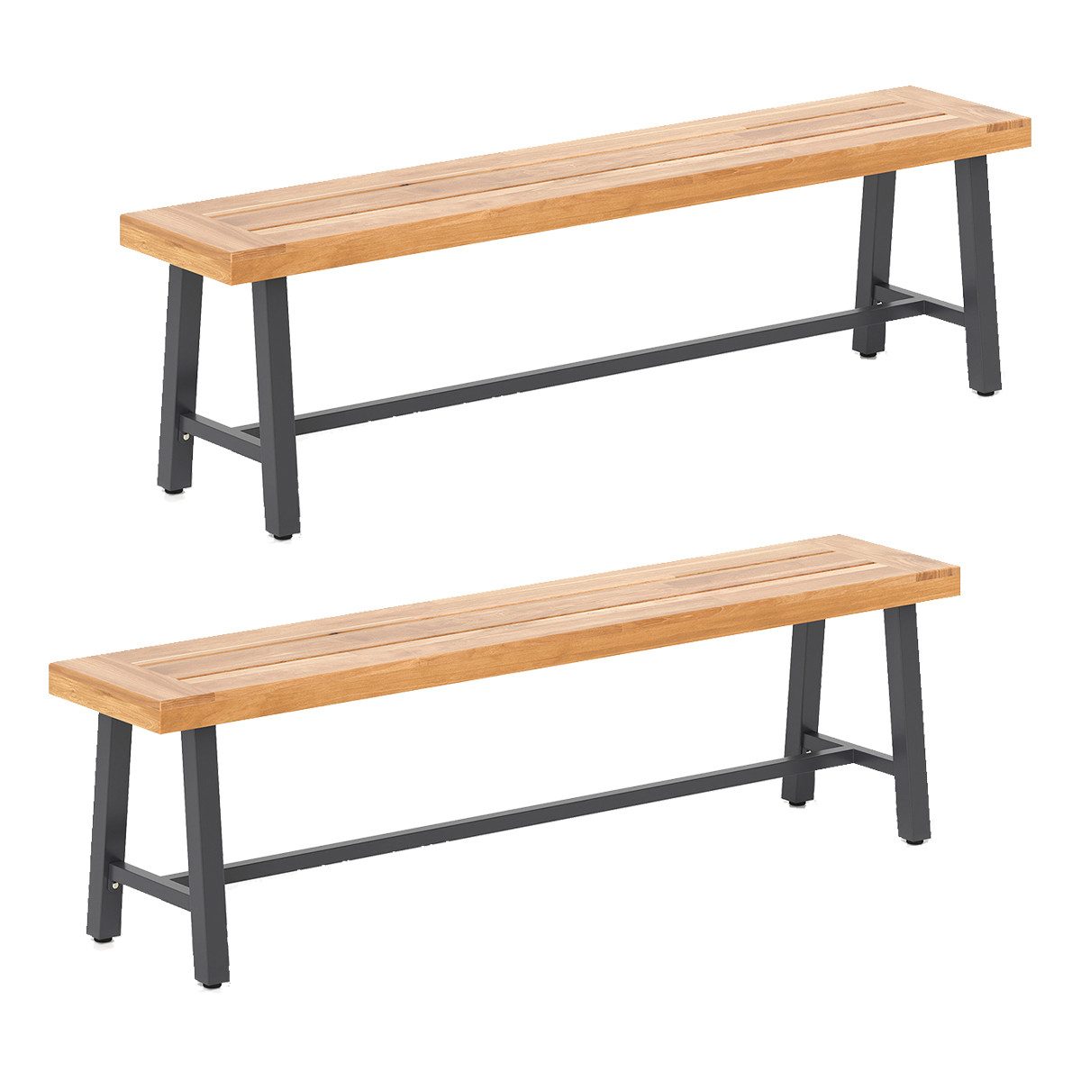 COSTWAY Gartenbank (2-St), wetterfest, Holz & günstig online kaufen
