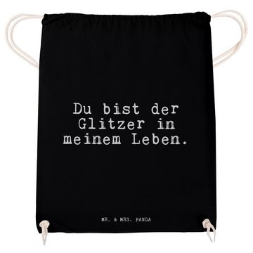 Mr. & Mrs. Panda Sporttasche Du bist der Glitzer... - Schwarz - Geschenk, Spruch Freundin, Spruch, (1-tlg)
