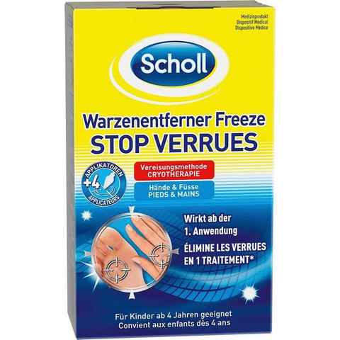 Scholl Warzen-Behandlungsstift Freeze, 16-tlg., Warzenentferner Behandlungssticks für Hände und Füße