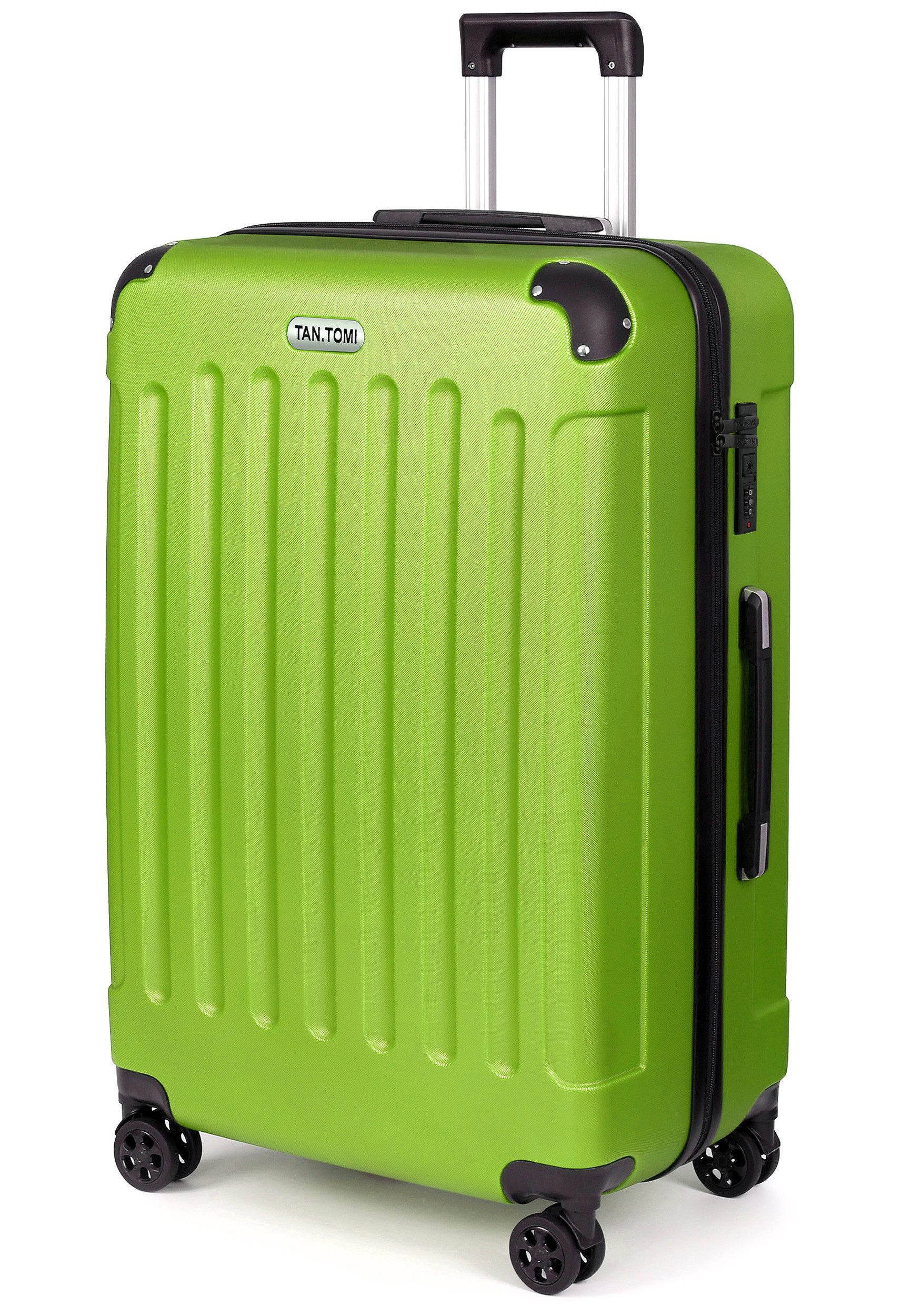 TAN.TOMI Hartschalen-Trolley Hartschalen-Koffer Trolley Rollkoffer Reisekoffer Handgepäck, 4 Rollen, Trolley Rollkoffer Reisekoffer, Zahlenschloss, 56/66/76 cm, 41/65/95 L