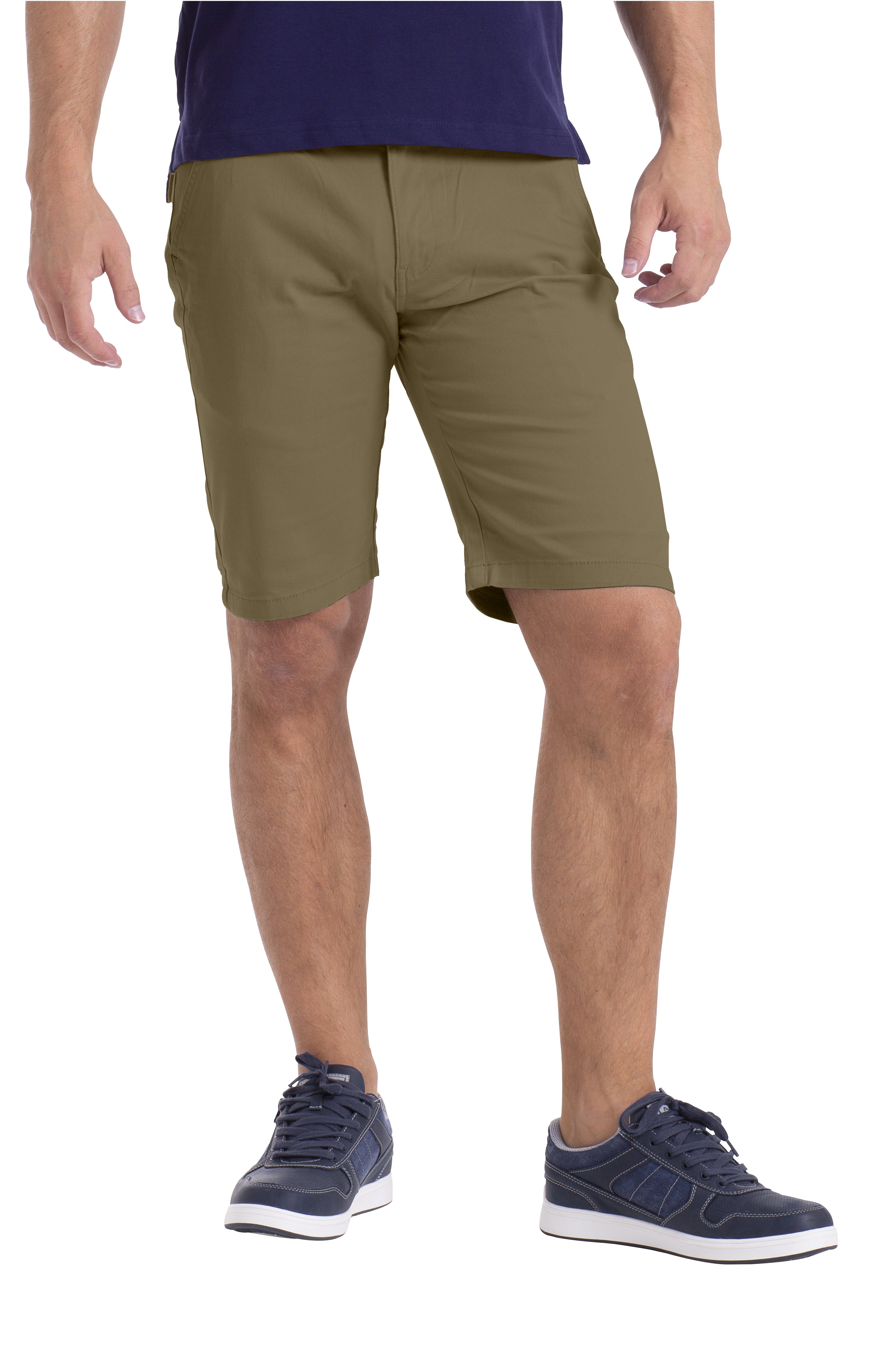 Shorts Fit Strecken-Baumwolle Stretch Slim Herren Hose Chino Khaki Chinoshorts Bermuda BlauerHafen