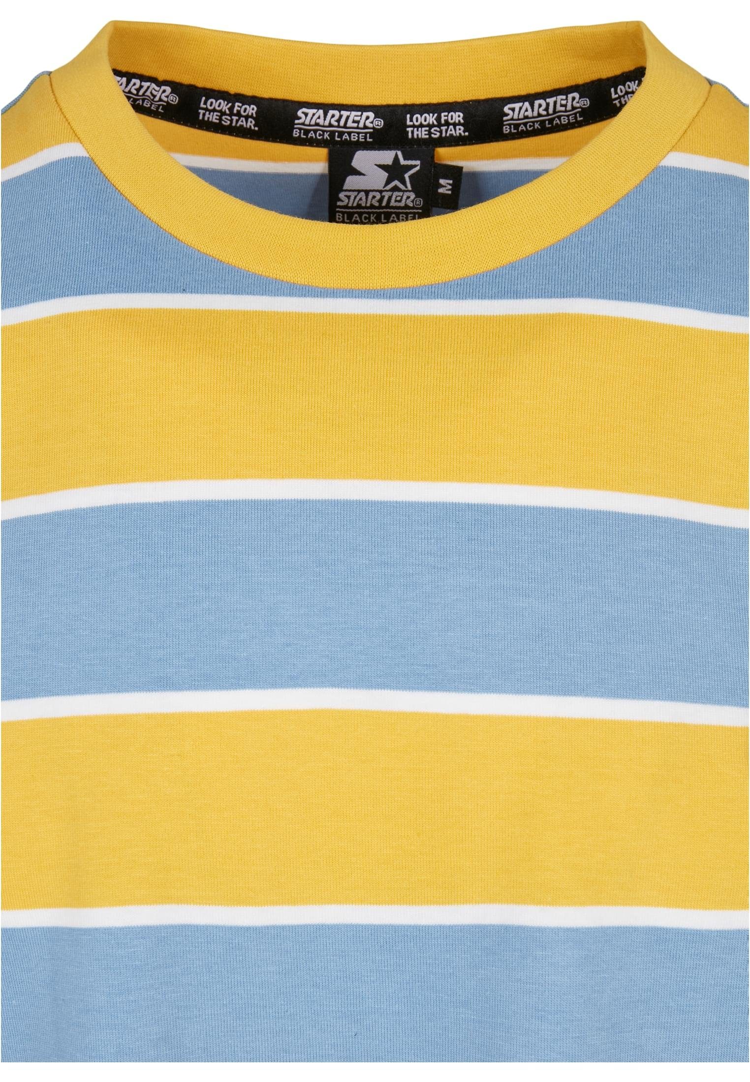 Starter Tee Block Herren horizonblue/californiayellow/white Starter (1-tlg) Stripes T-Shirt