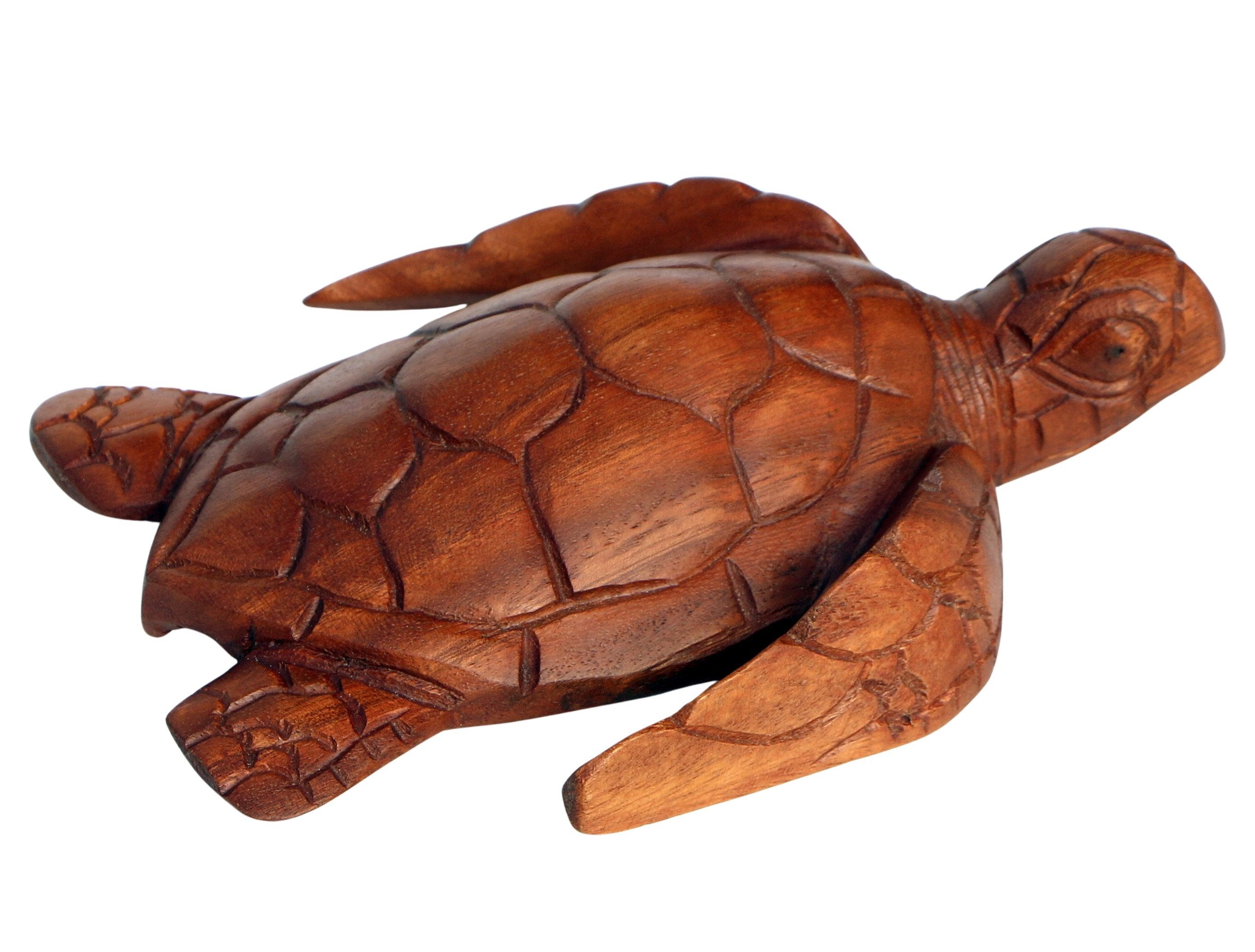 Wogeka Tierfigur Wasser-Schildkröte Holz-Figur Schildi Tier günstig online kaufen