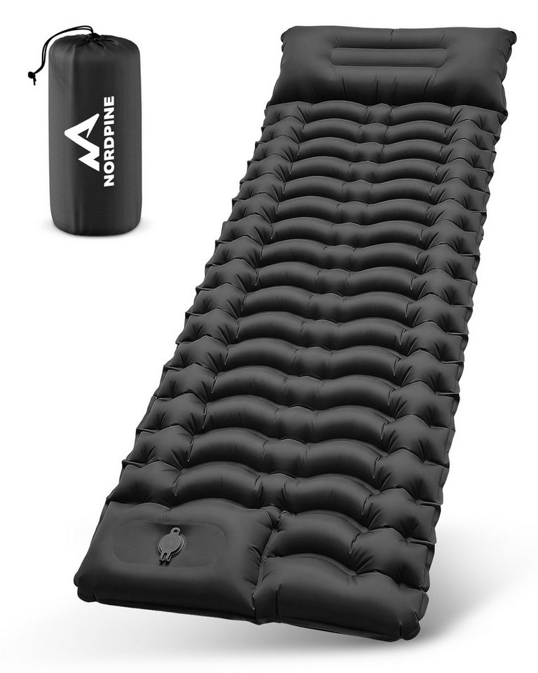 NEOLYMP Isomatte Camping Isomatte TrekMat 10 mit Fußpumpe 200x70 cm ultraleicht 0,9kg, Ultraleicht und Wasserfest mit schneller Aufblasbarkeit
