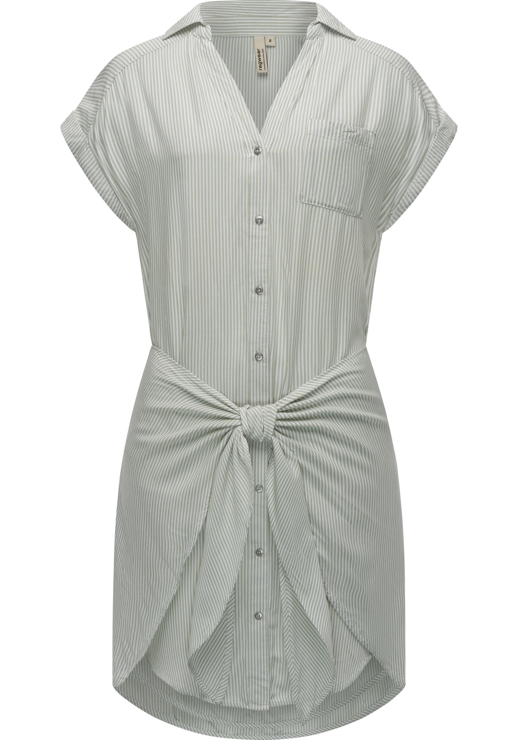 Ragwear Blusenkleid Bahaya Stripe gestreiftes Damen Sommerkleid mit Bindeba günstig online kaufen