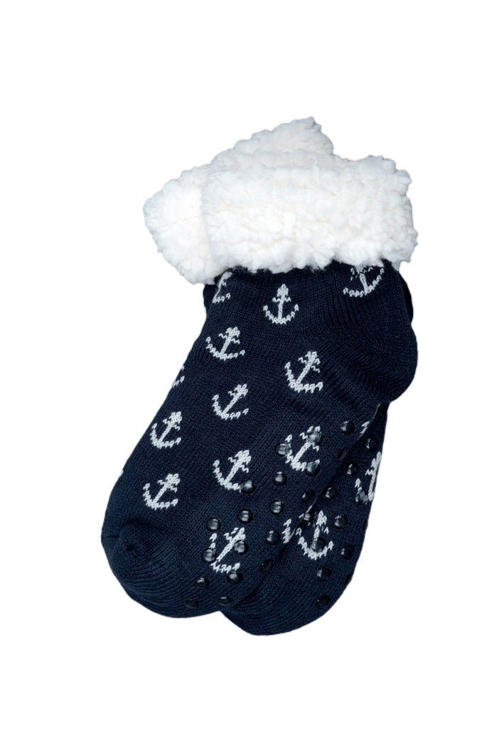 Kurze für 2 Socken, (Ein wahre Antistress-Accessoire Norwegersocken Hüttensöckchen "Anker" Paar Wohlfühlmomente. Winter Beauty Oliv Socken) Dein Thinxx