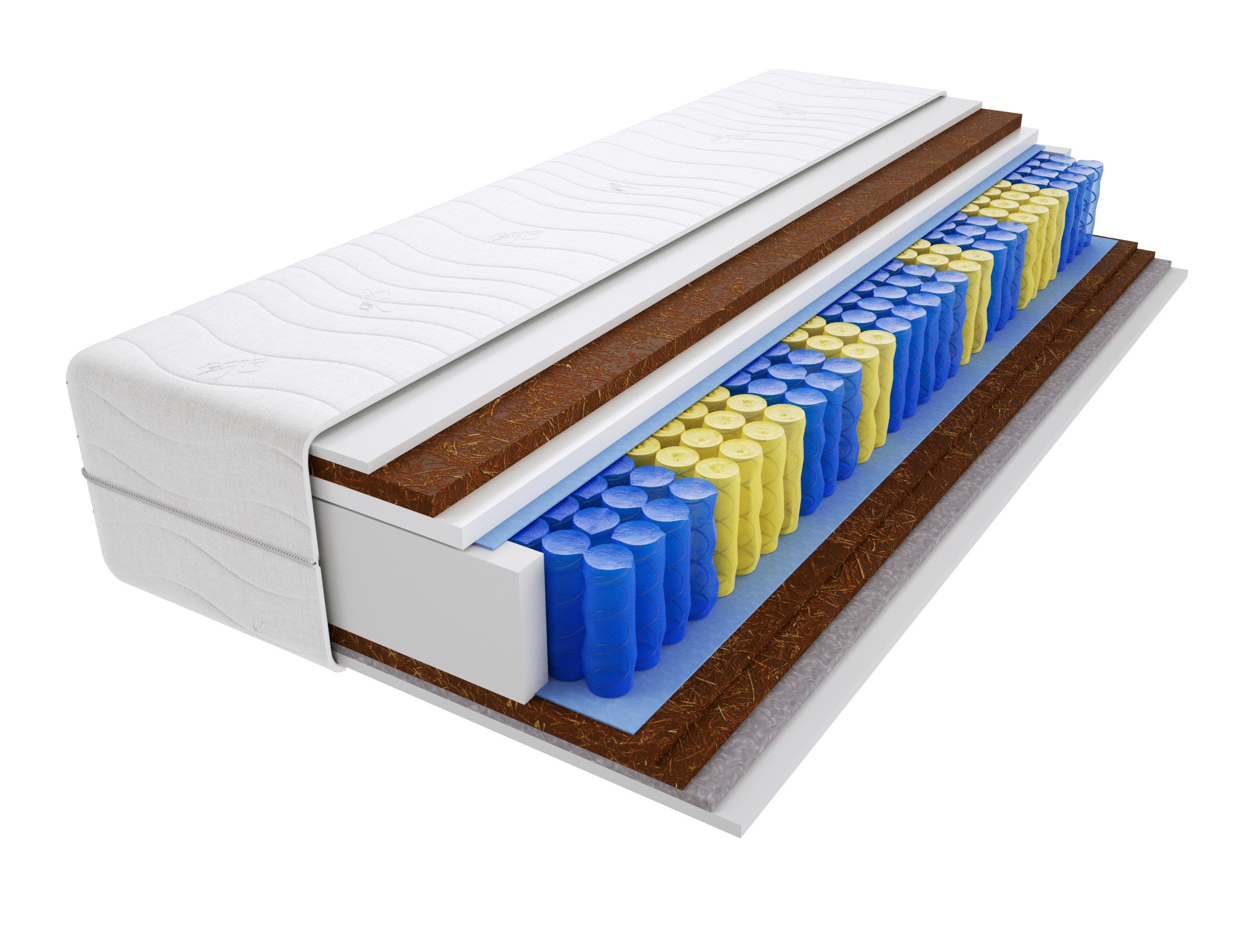 Taschenfederkernmatratze Santana Matratze, Taschenmatratze Mini 120x215 cm - Härte H4/H5, Godre, 13 cm hoch