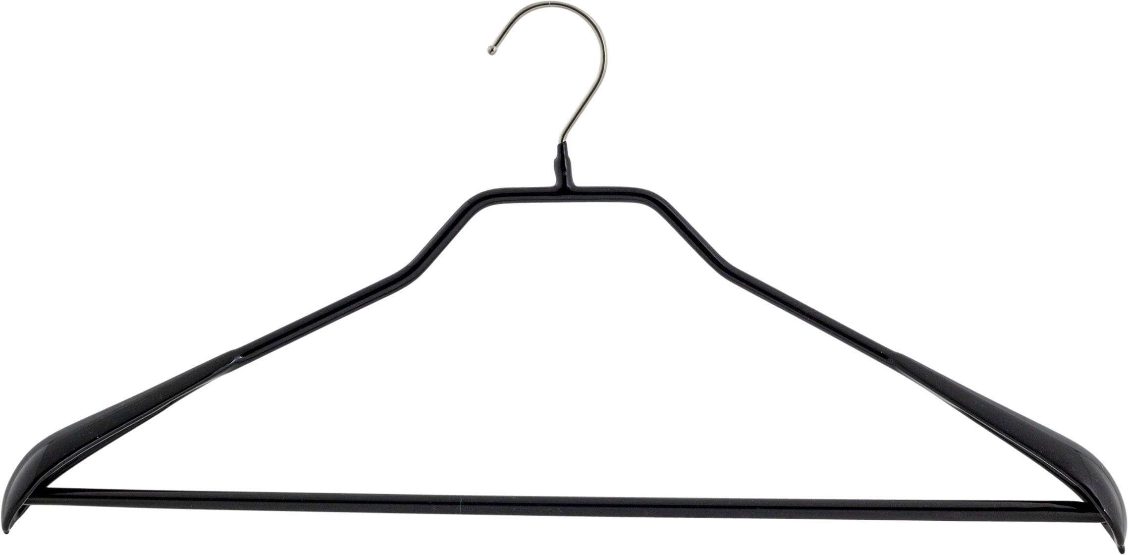 MAWA Kleiderbügel Bodyform 42/LS, (Set, 5-tlg), Jackenbügel schwarz