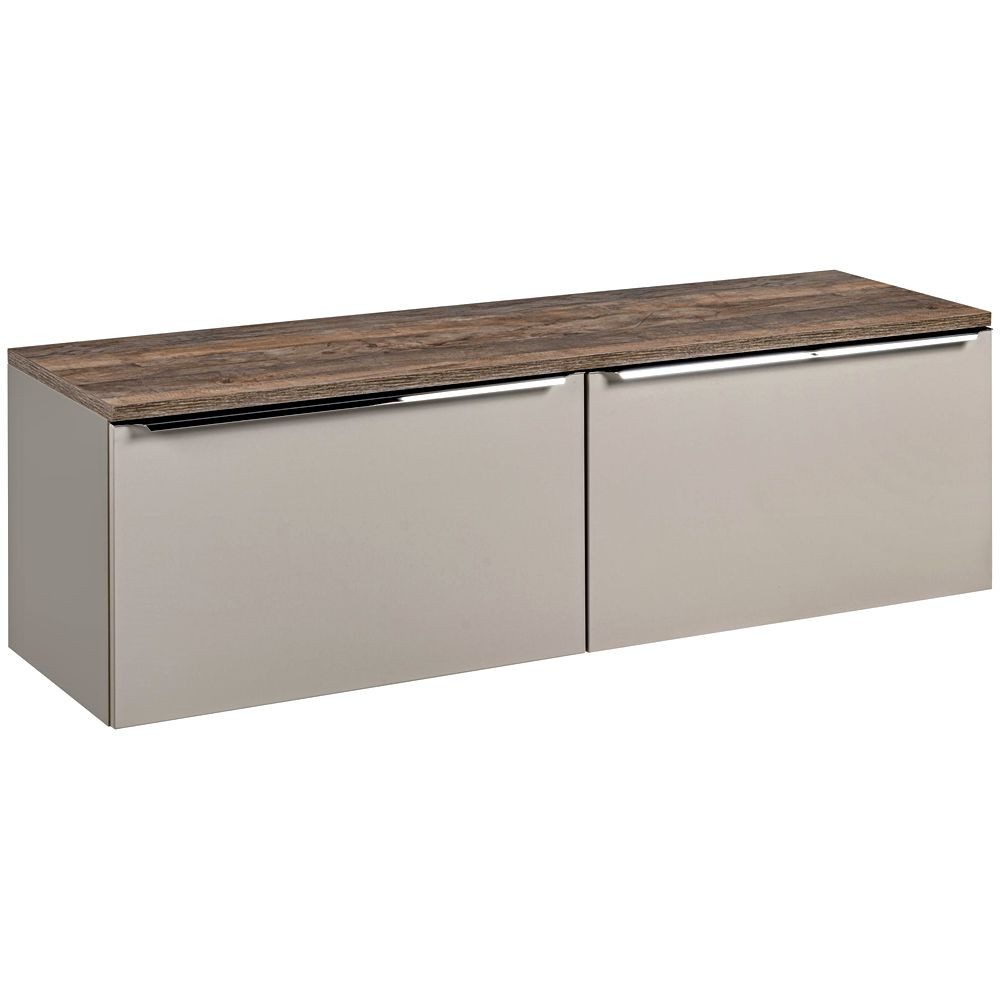 Lomadox Waschbeckenschrank PUEBLA-56-TAUPE taupe mit Vintage günstig online kaufen