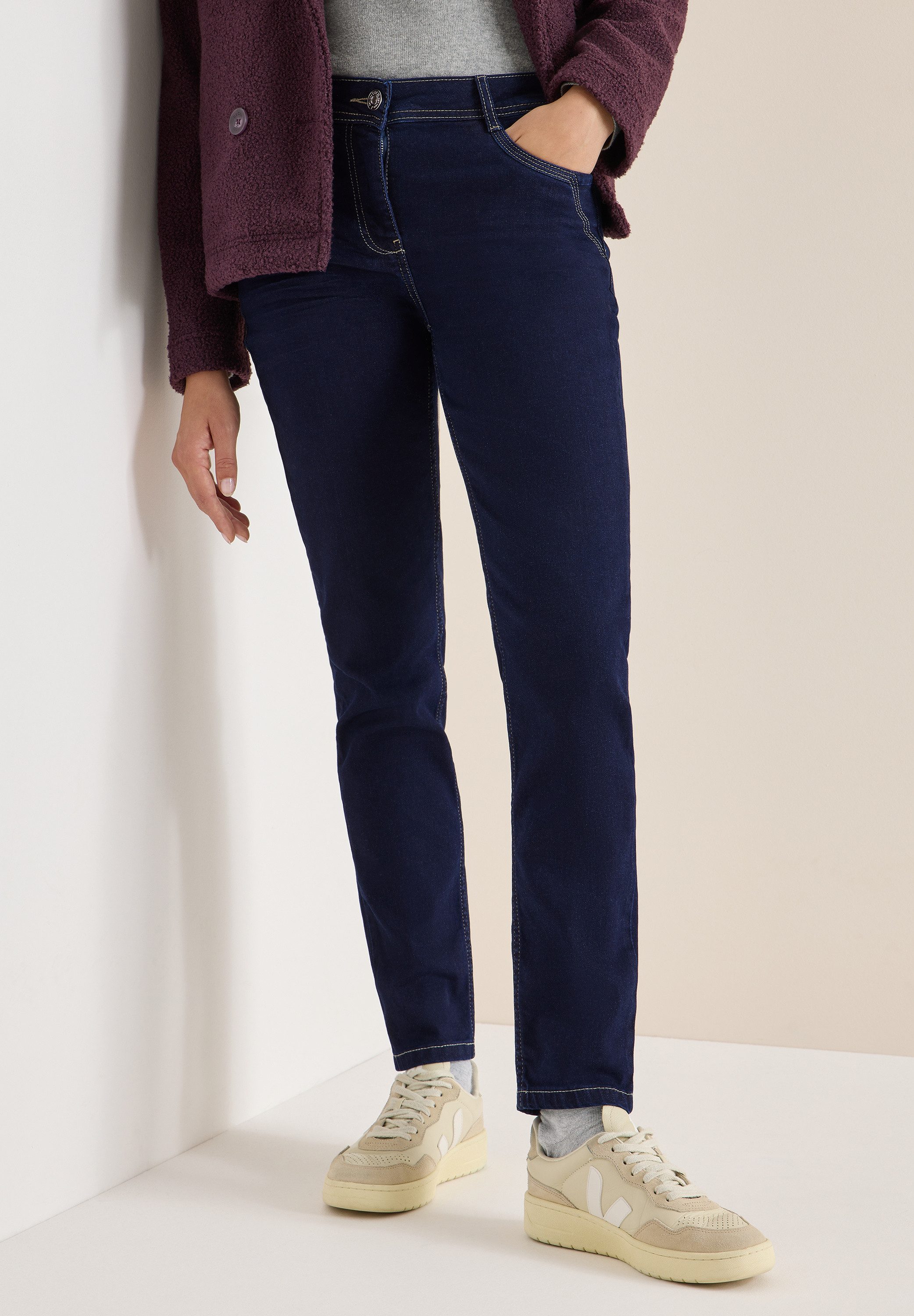 CECIL 5-Pocket-Jeans Style Scarlett mit kontrastfarbenen günstig online kaufen