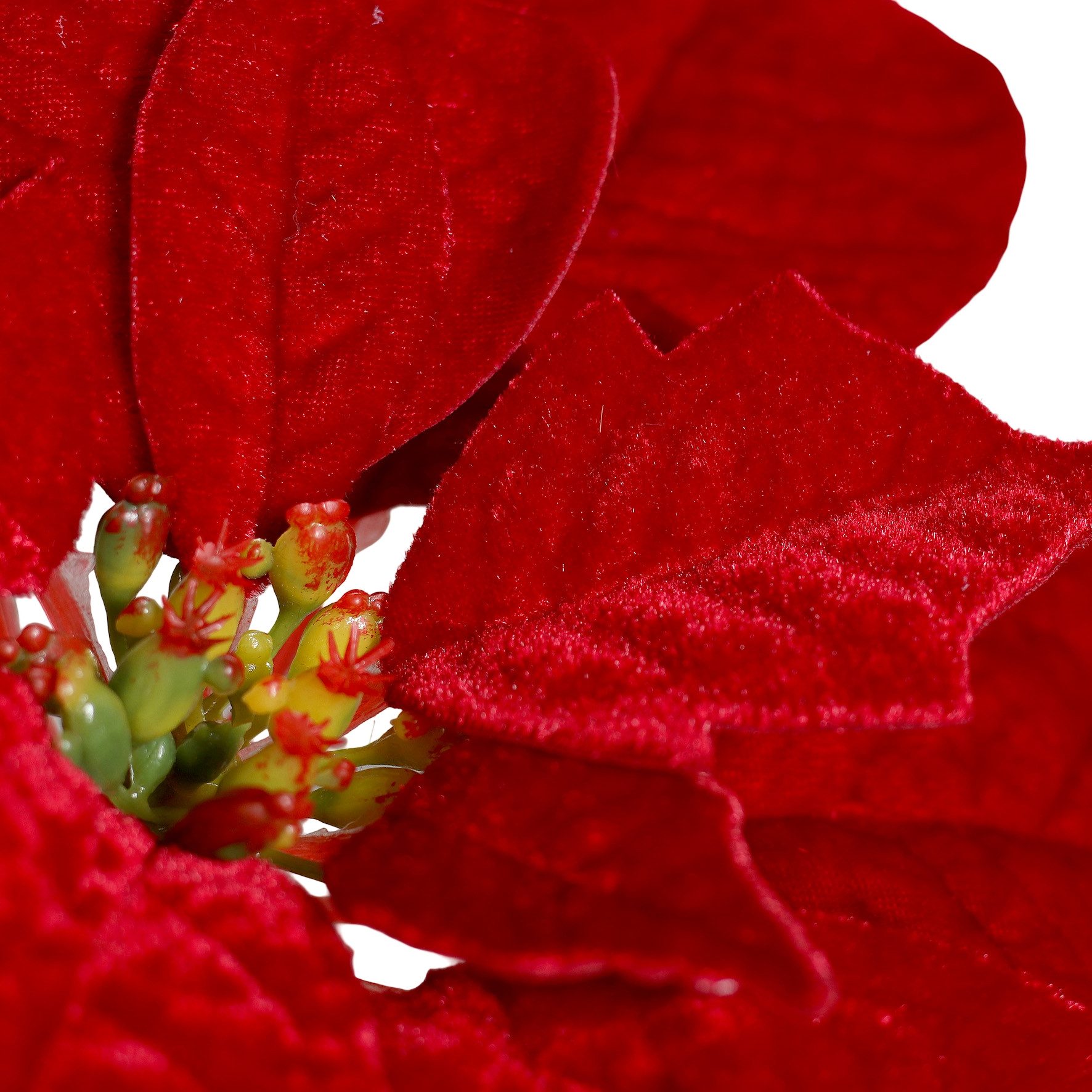 Kunstblume Samt-Weihnachtsstern rot DP Dekoblumen künstliche Blumen Poinset günstig online kaufen