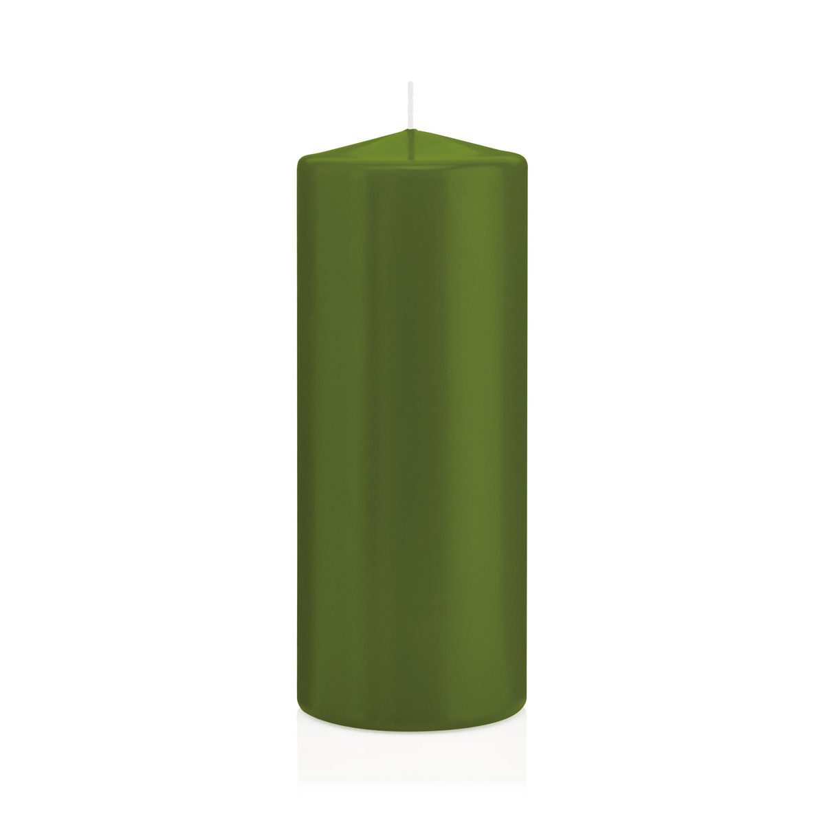 Wiedemann Kerzen Stumpenkerze Stumpenkerzen Olive Ø 78 x 200 mm, 8 Stück