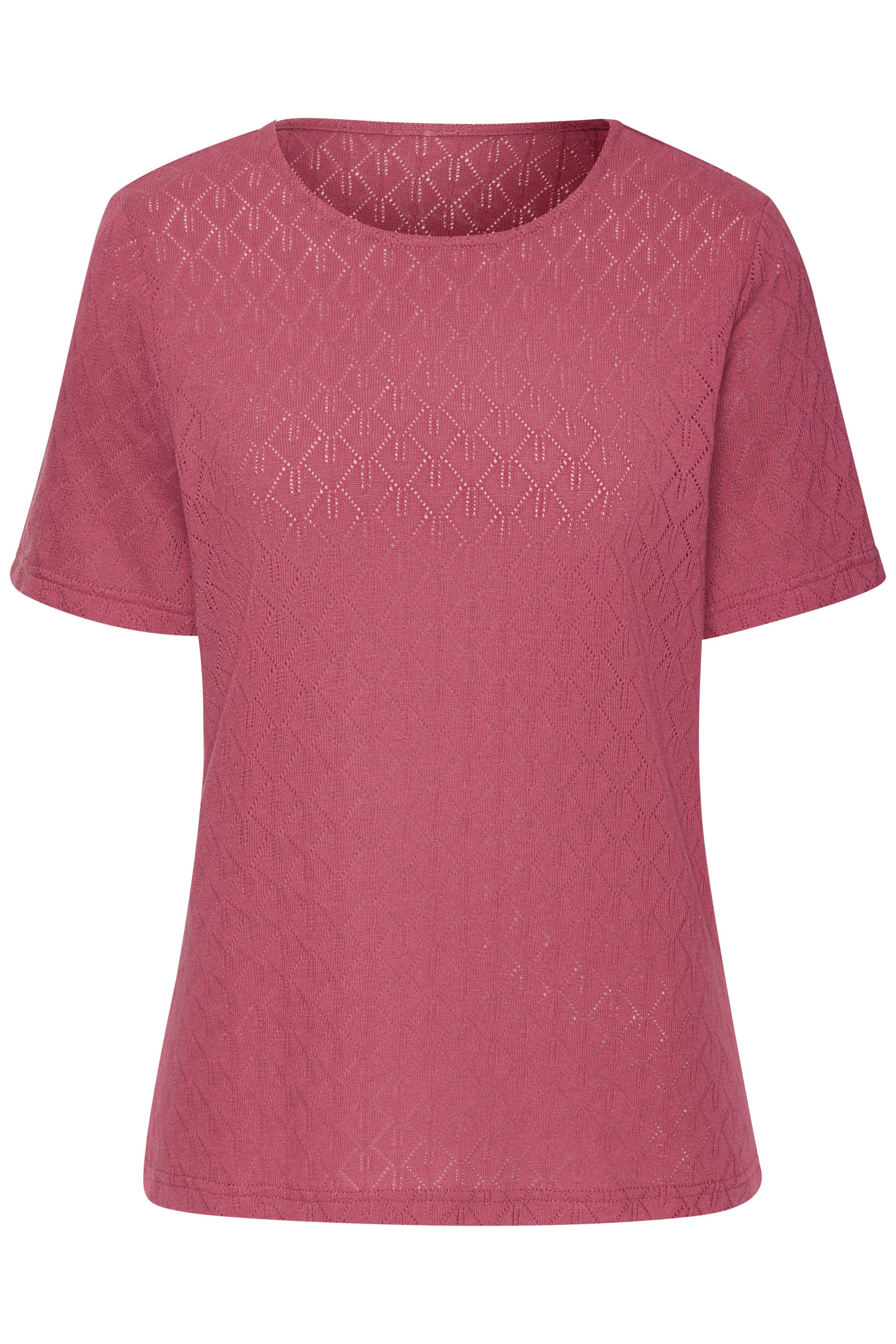Vivance by Lascana Kurzarmshirt aus leichtem Feinstrick mit Ajourmuster – Bild 2 von 5