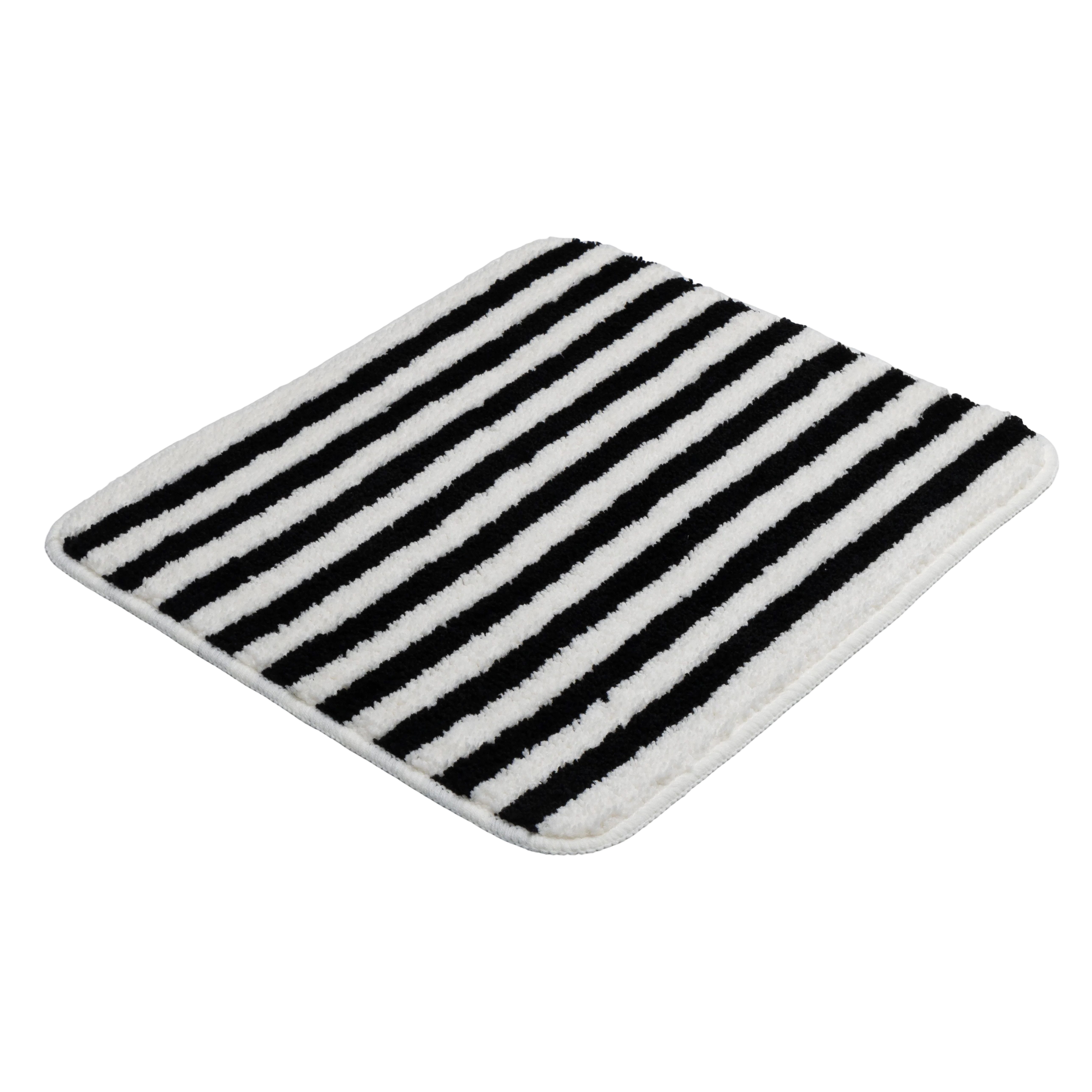 OTTO home Badematte Streifen, Badvorleger, Badezimmer Teppich, Höhe 12 mm, rutschhemmend beschichtet, schnell trocknend, fußbodenheizungsgeeignet, Polyester, rechteckig, Scandi, modern, gestreift, Badteppich, Badematten