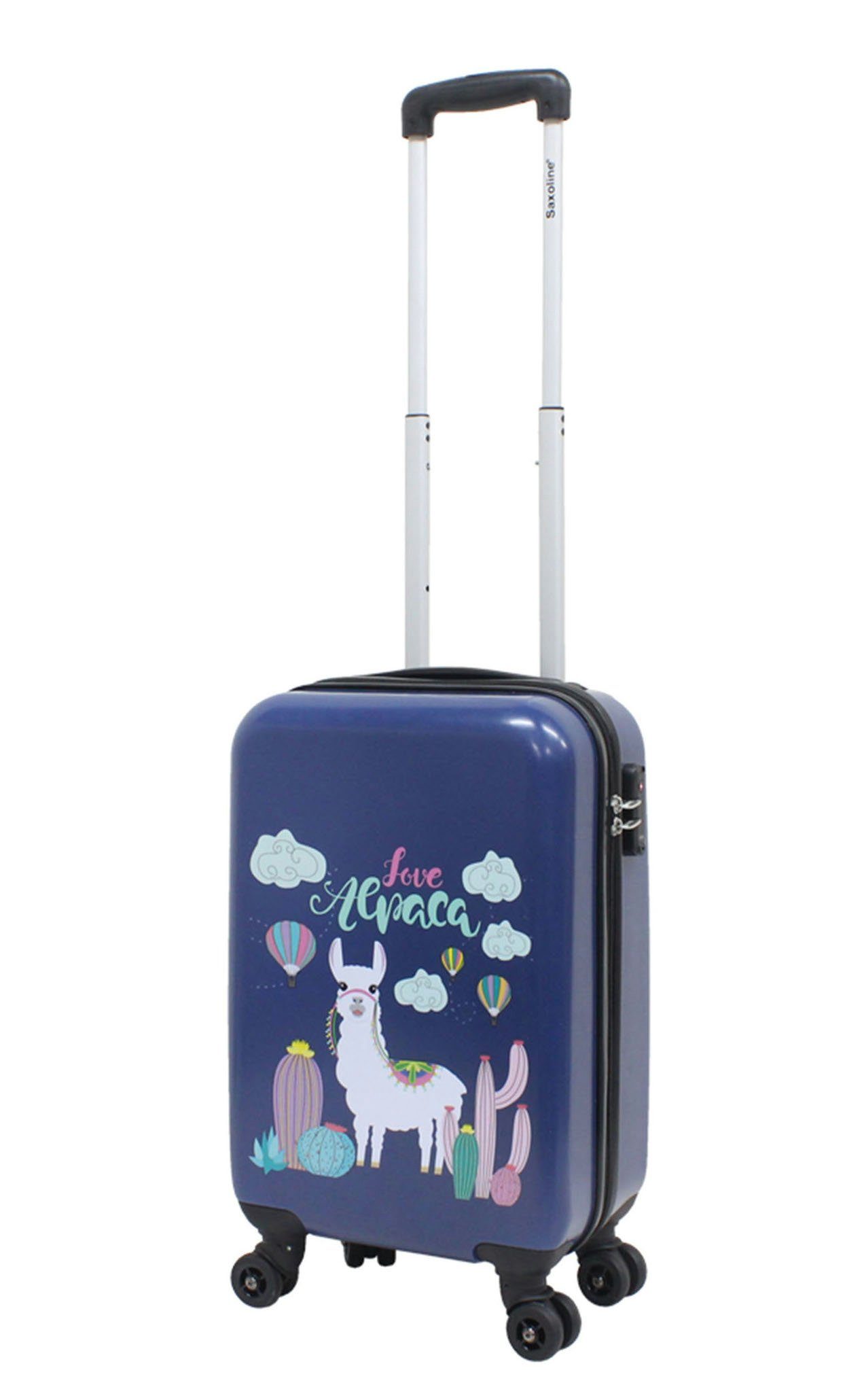 Saxoline® Koffer Spinner mit TSA-Zahlenschloss Gr. S 55 cm Lama, 4 Rollen, TSA-Zahlenschloss