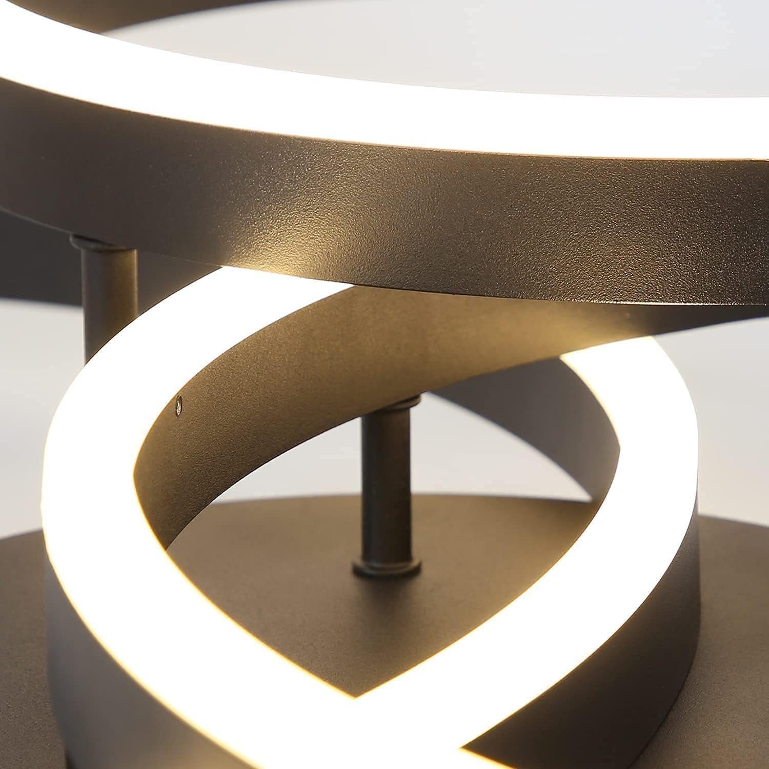 Nettlife LED Deckenleuchte Schwarz Dimmbar 82CM 74W mit 3 Ring, mit Fernbedienung, LED fest integriert, Warmweiß Neutralweiß Kaltweiß, Schlafzimmer Büro Küche A – Bild 5 von 5