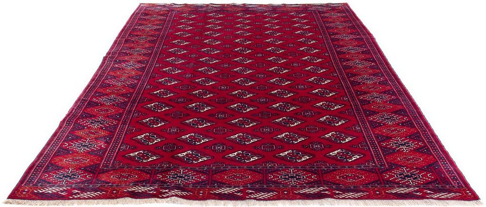 Orientteppich Turkaman - 300 x 228 cm - dunkelrot, morgenland, rechteckig,  Höhe: 6 mm, Wohnzimmer, Handgeknüpft, Einzelstück mit Zertifikat