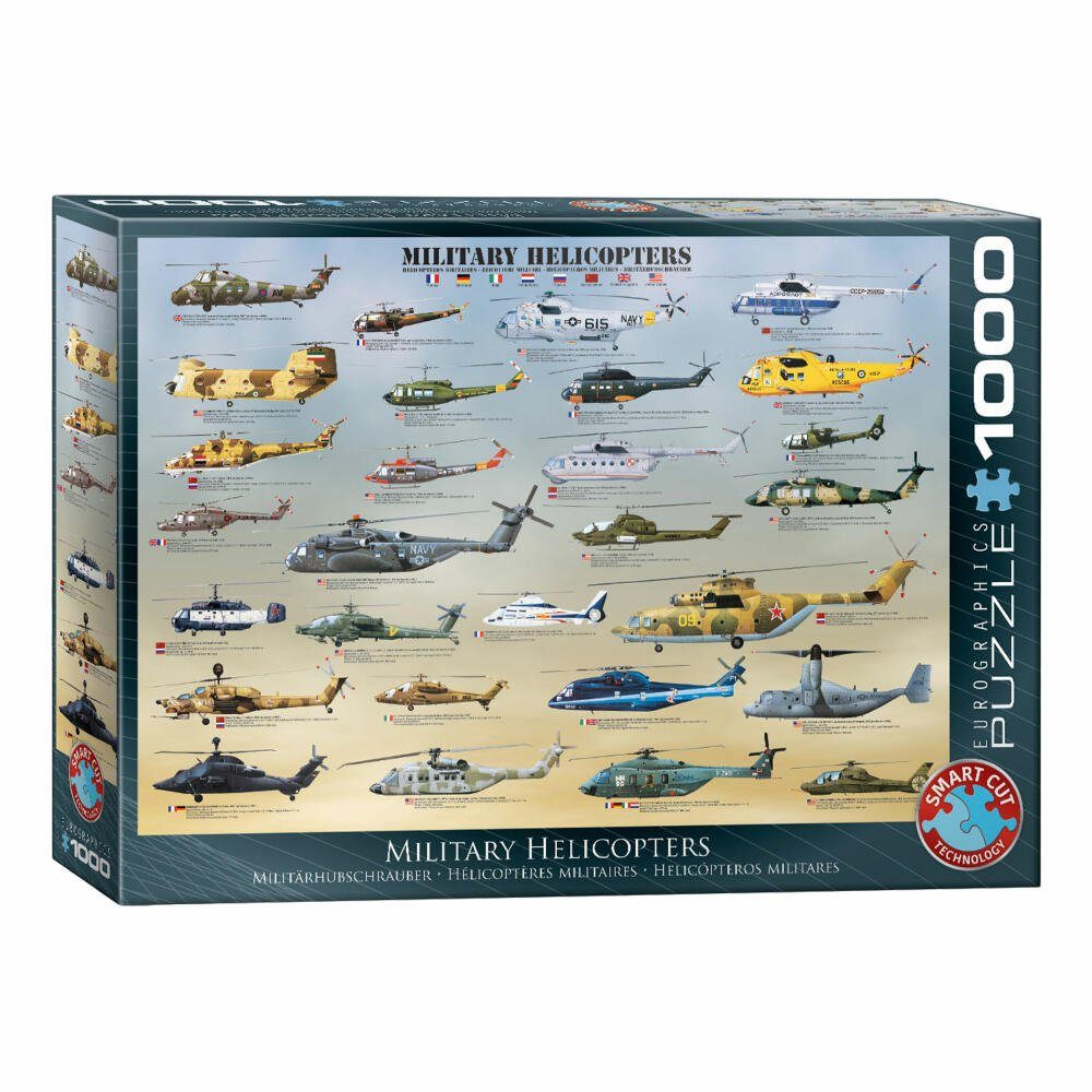 EUROGRAPHICS Puzzle Militärhelikopter, 1000 Puzzleteile