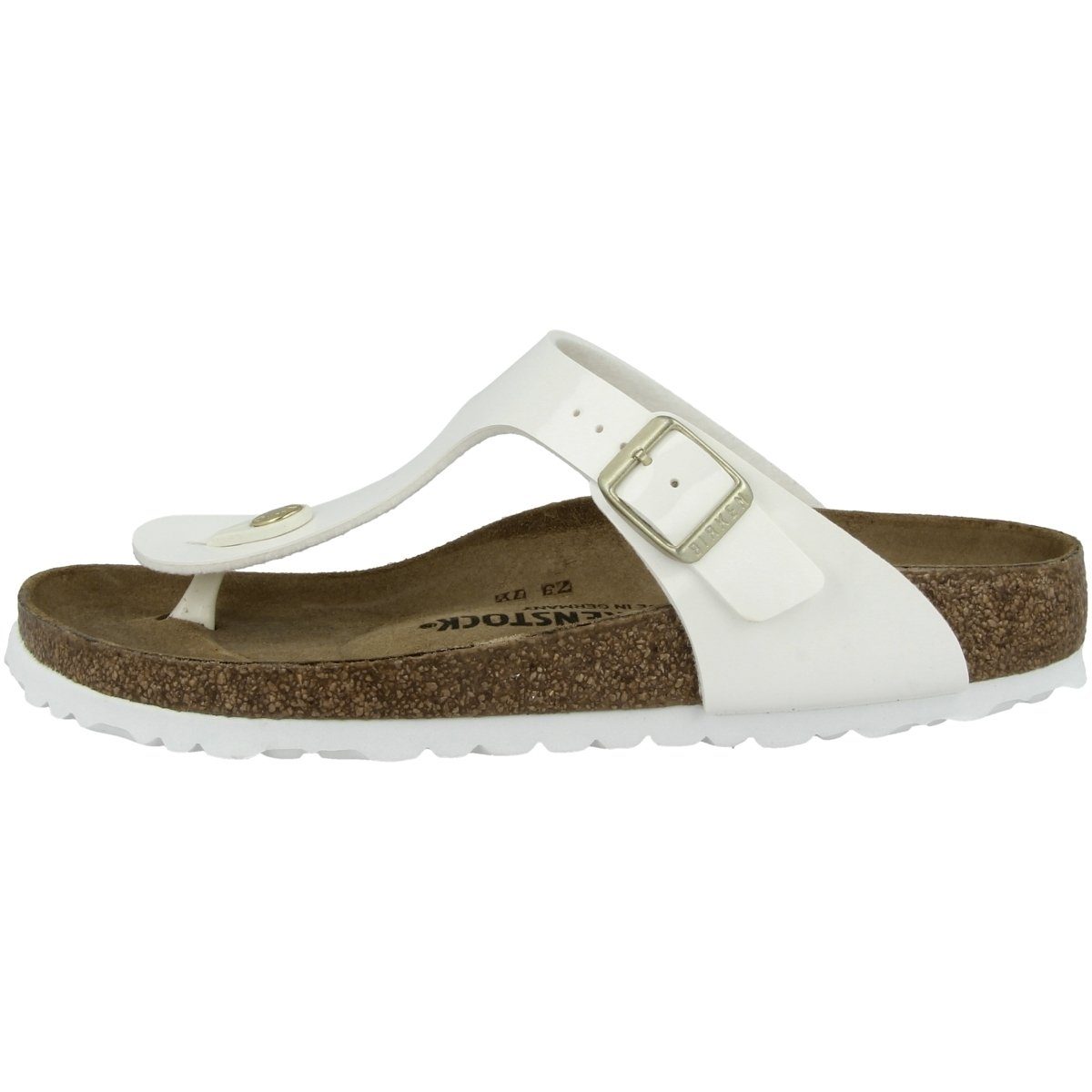 Birkenstock Gizeh Birko-Flor Lack schmal Damen Zehentrenner Sandalen, Sandaletten, Sommerschuhe, Badeschuhe, Zehentrenner