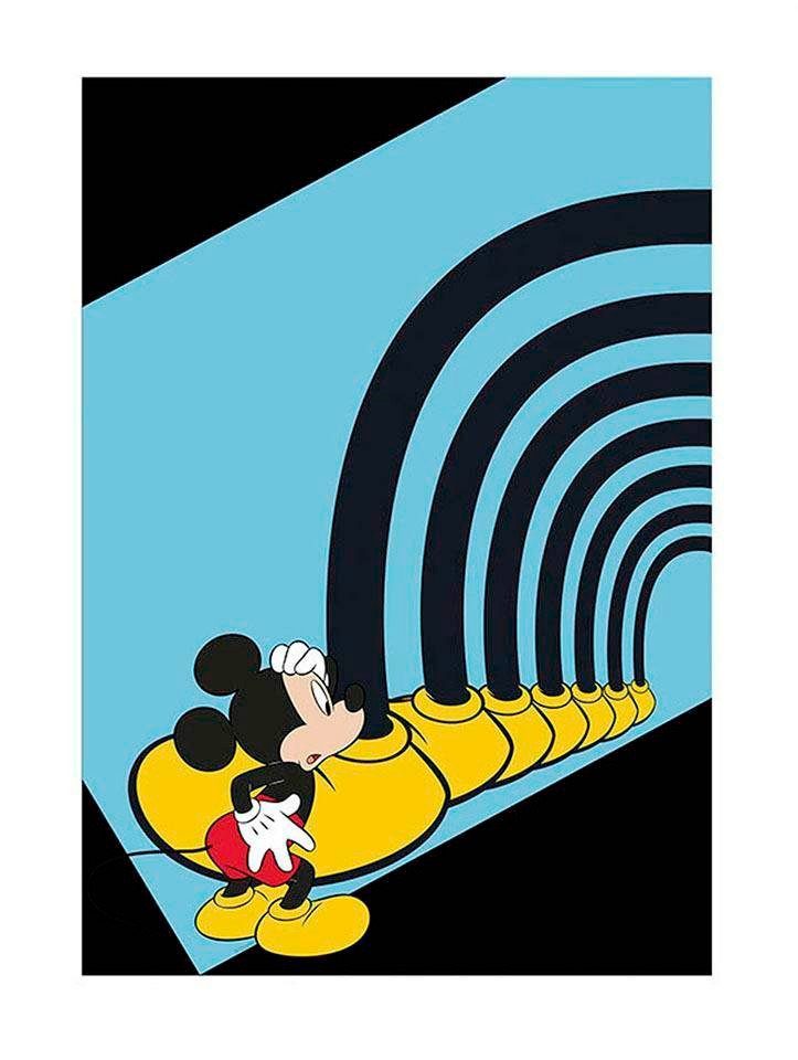 Komar Poster Mickey Mouse Foot Tunnel, Disney (1 St), Kinderzimmer,  Schlafzimmer, Wohnzimmer
